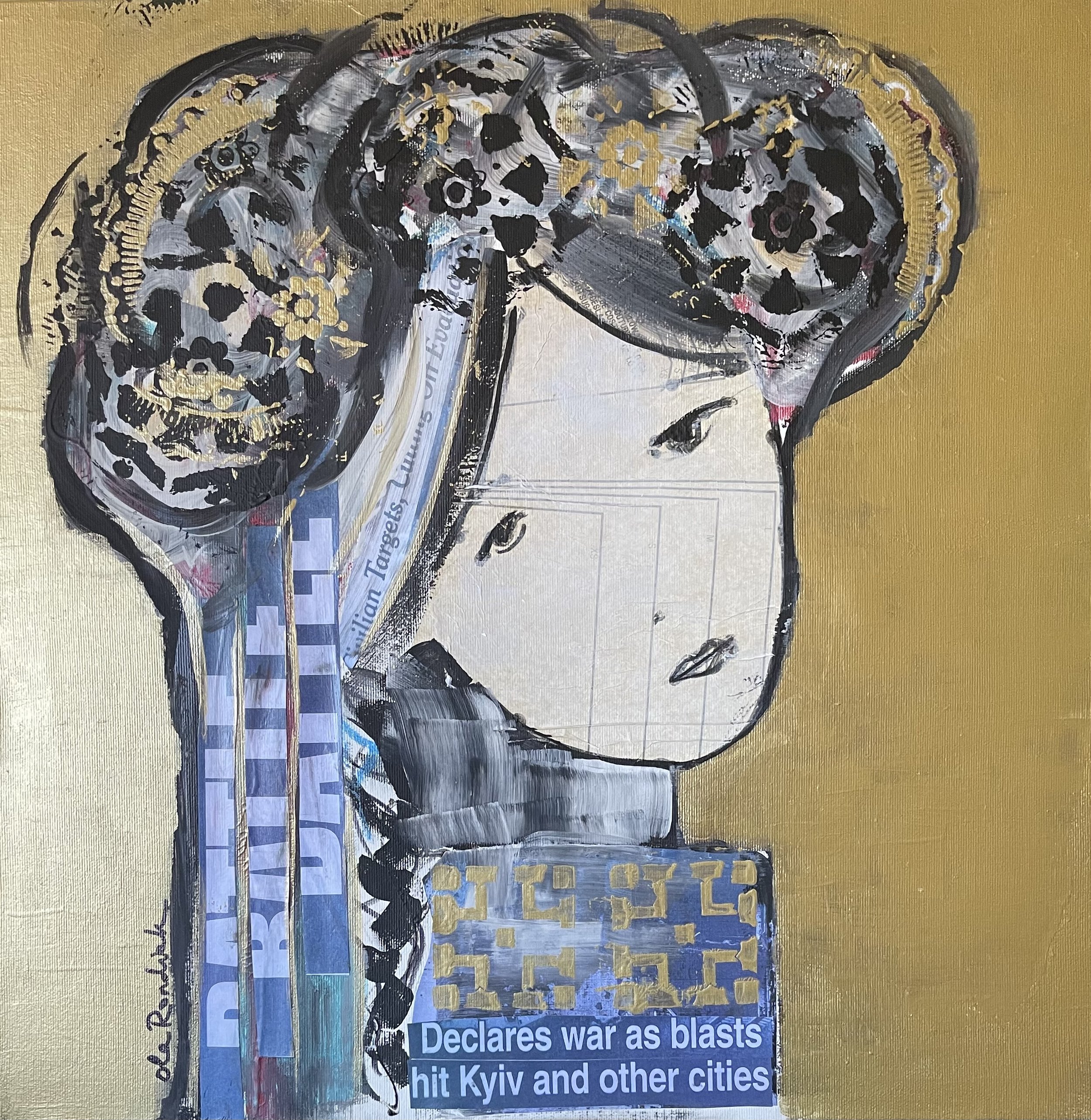 Day 15, 2022
Acrylic Collage on Canvas
19.75 x 19.75 inches (50 x 50 cm)