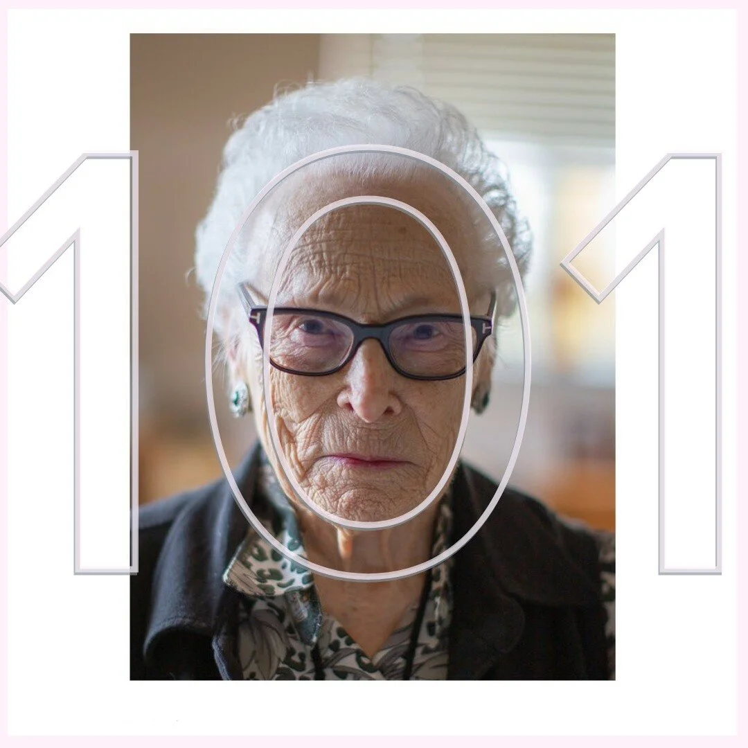 In honor of the 101st day of the year,  I'm very proud to share Rosa at age 101. Meeting and talking to her was an amazing experience and I'm excited to meet many more "triple digit" people like her in the future.
See more ages, faces and