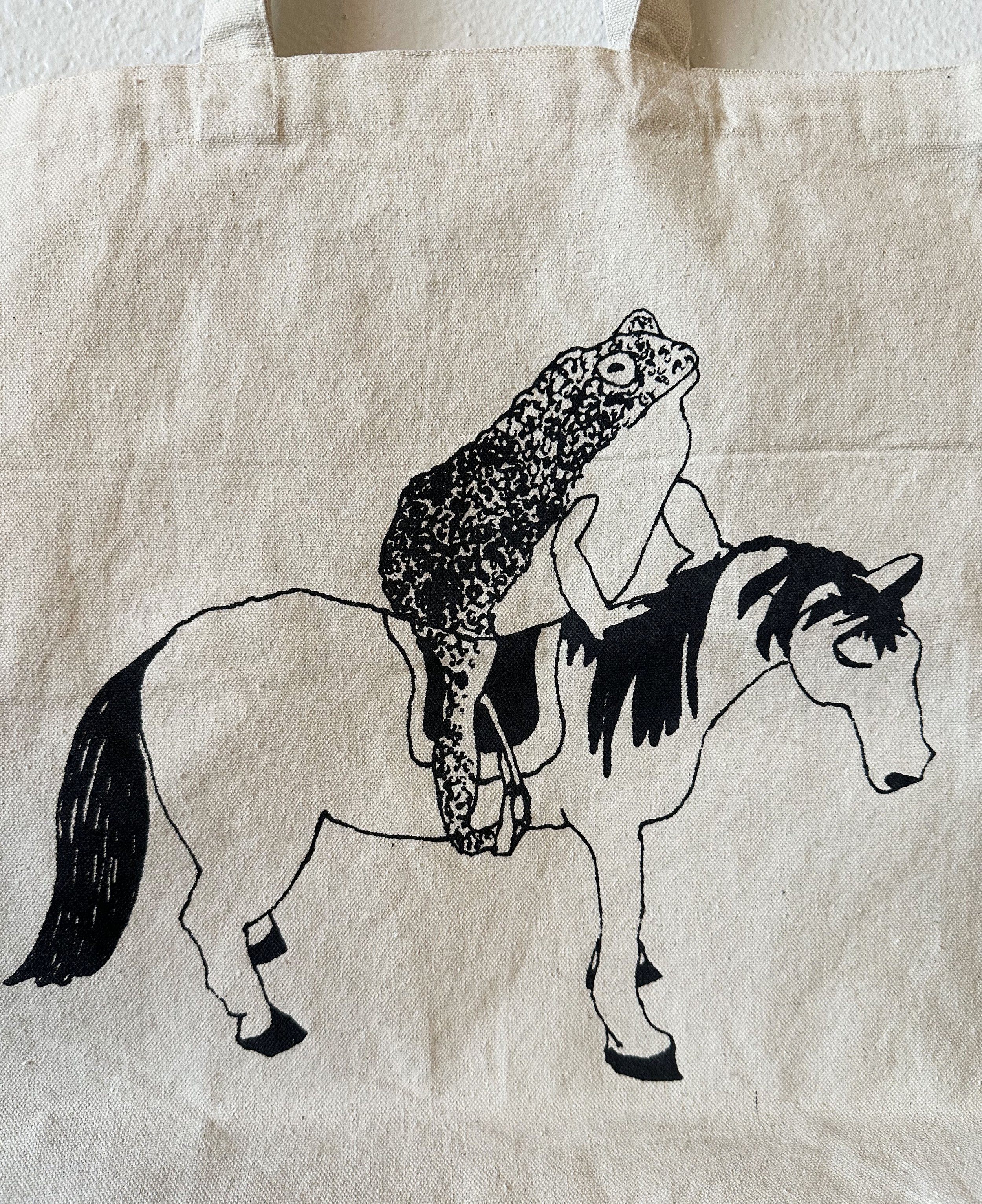 Toad on Horse Tote Close Up.jpg