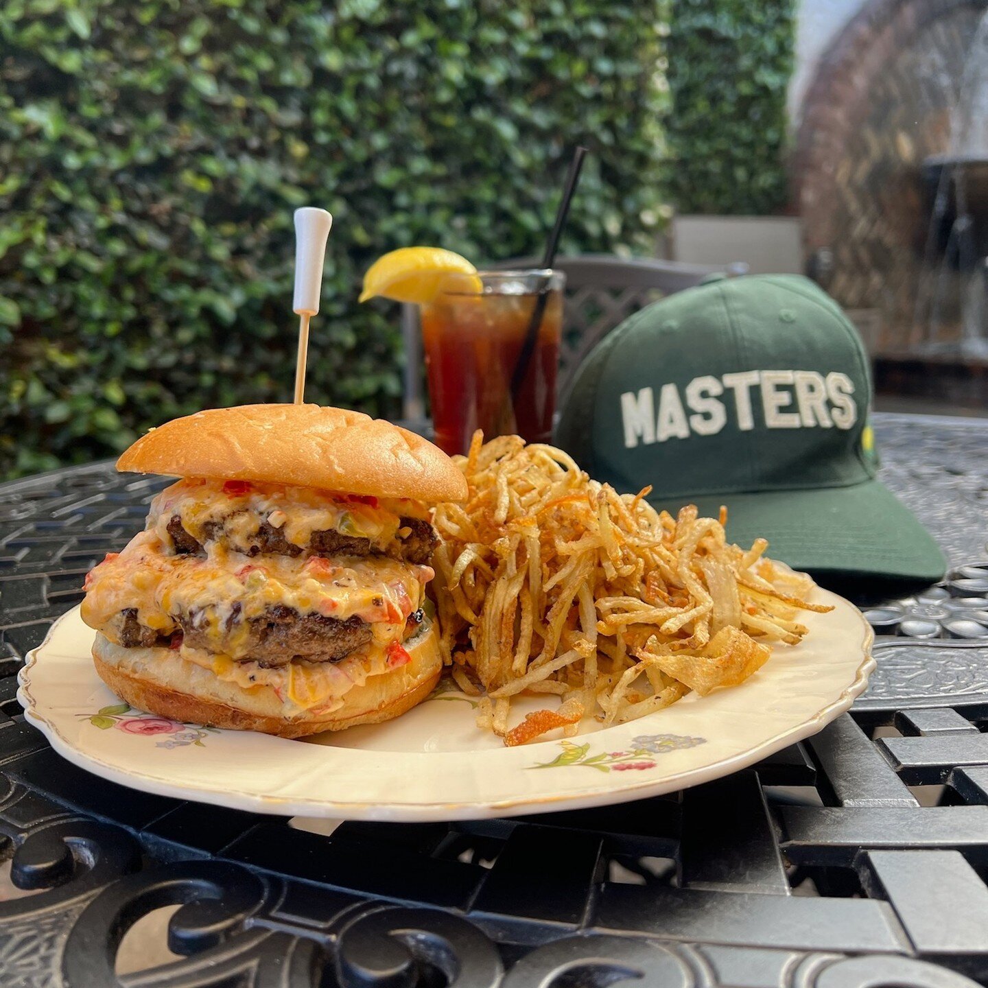 With the 2024 Masters Tournament around the corner, it's only fitting for us to bring  you a tasty Masters-inspired menu to celebrate! ⛳ 🏆

What you're seeing:
PIMENTO SMASH BURGER 
PIMENTO CHEESE BOARD
HOT HONEY CHICKEN BISCUIT

Come enjoy this spe