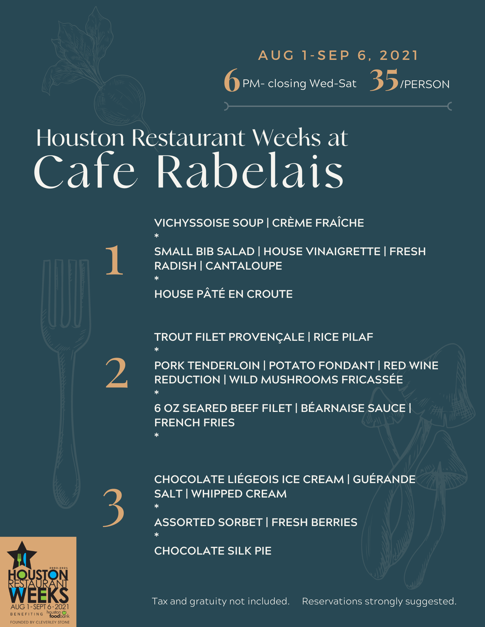 Houston Restaurant Weeks — Café Rabelais