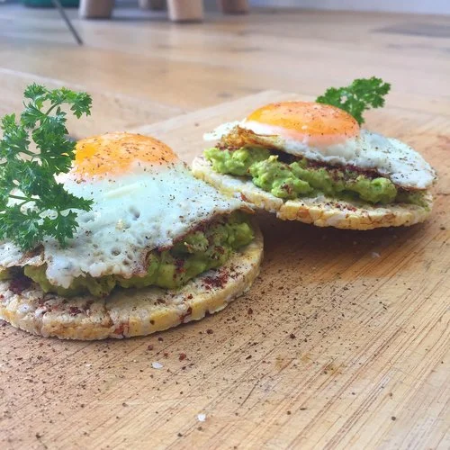 FRIED EGG RICE CAKES