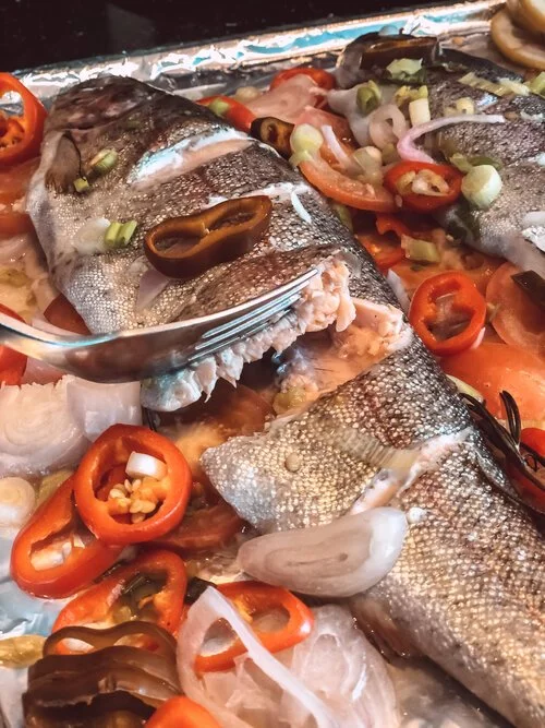 BAKED WHOLE RAINBOW TROUT