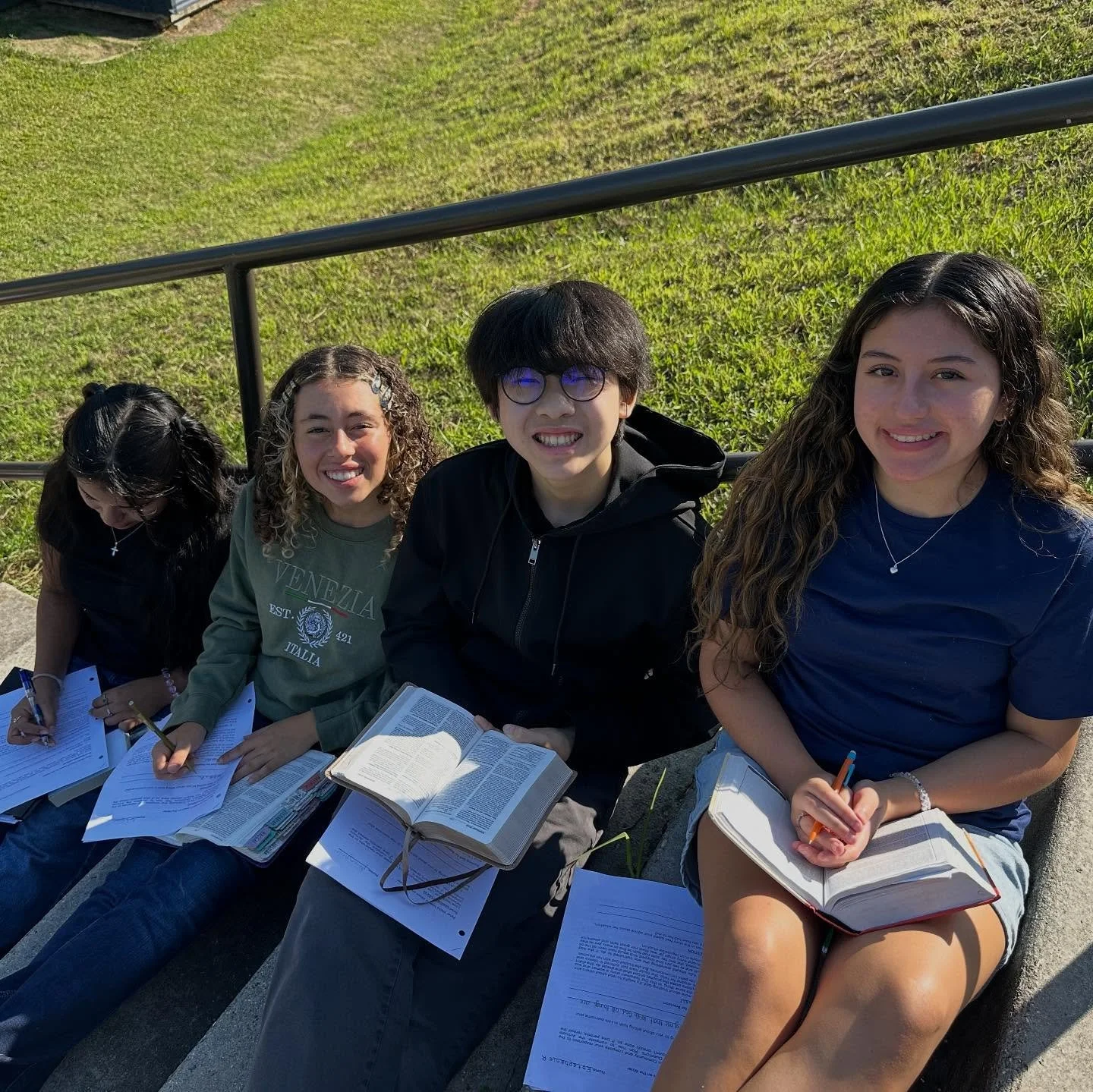 Some of our high school Bible classes took to the outdoors to read, reflect, apply, and pray! ⚓️💙💛
#concordacademync #anchoredintheword