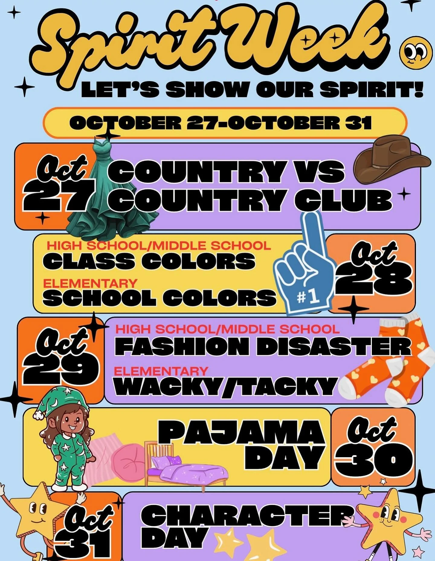 Spirit Week is coming! Mark your calendars and make plans to show your Eagle pride!! 🦅 #concordacademync