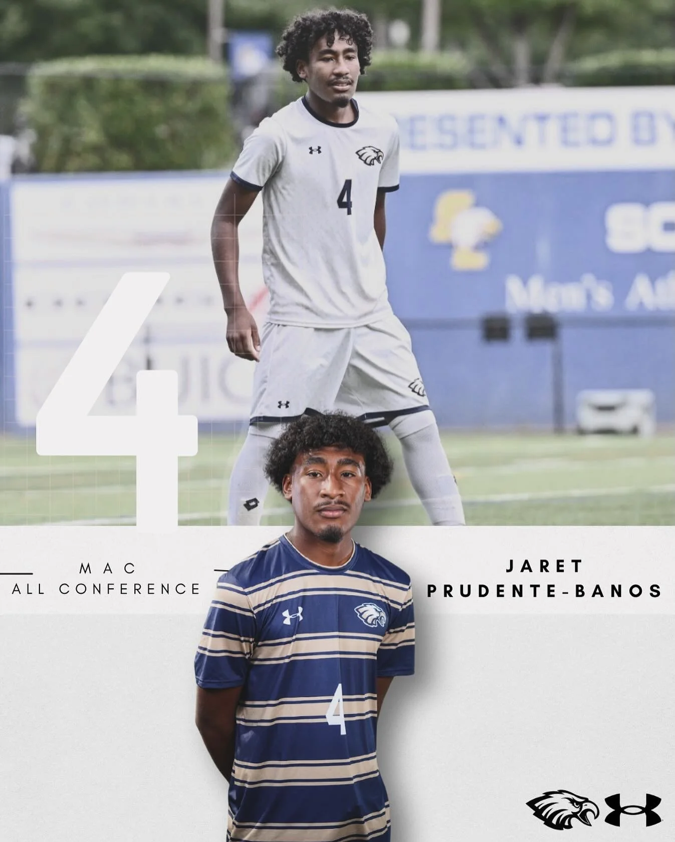 Congratulations to Senior @jaret_2x on being voted to the MAC All-Conference Team.
#MACAllConference #AllConferenceSoccer #CAEagles #EaglesFly🦅
🎨 by @helenb_156