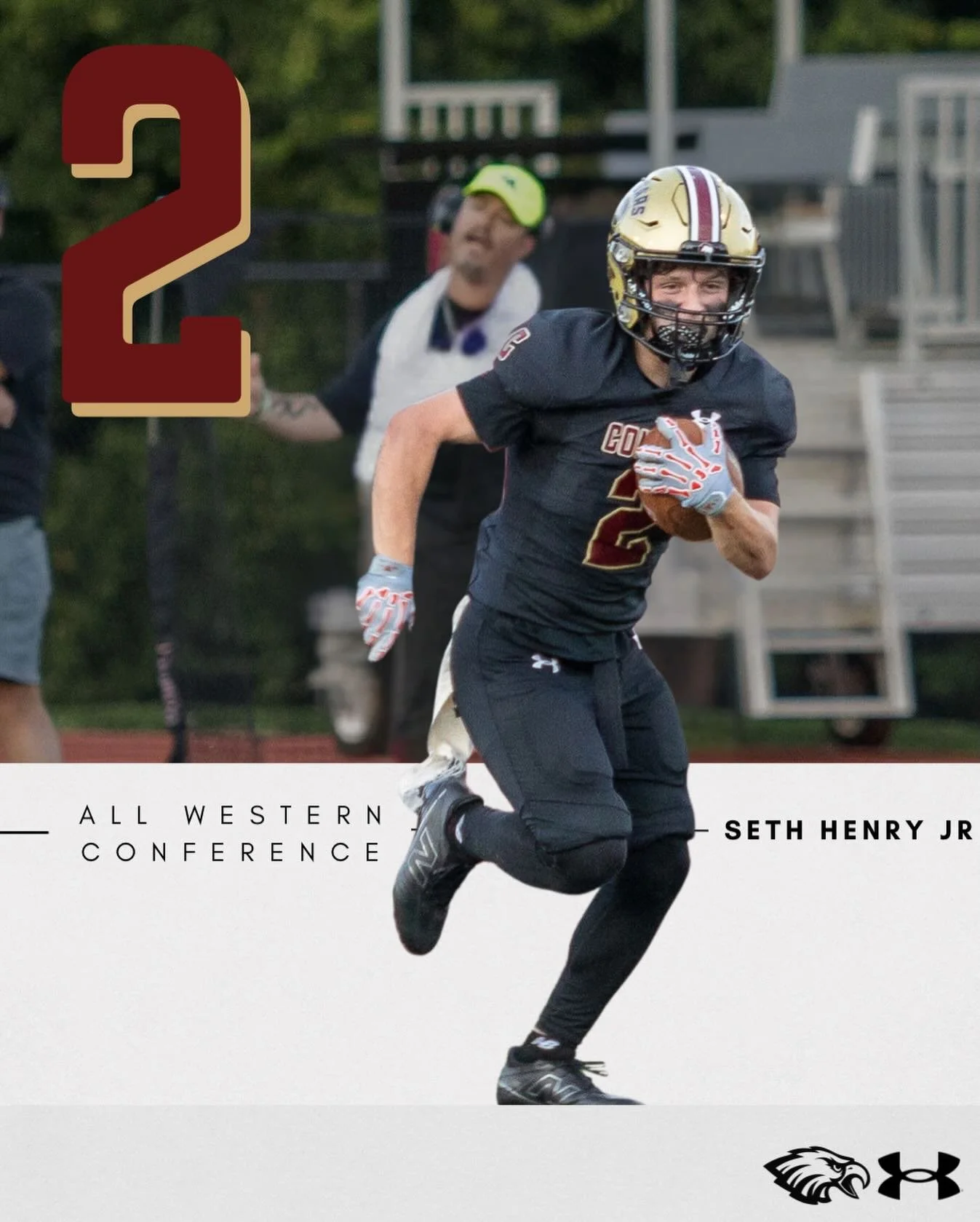 Congratulations to Senior @2sethjr on being voted to the All-Western Conference 2nd Team.

#MACAllConference #AllConferenceFootball #CAEagles #CannonCougars #EaglesFly🦅