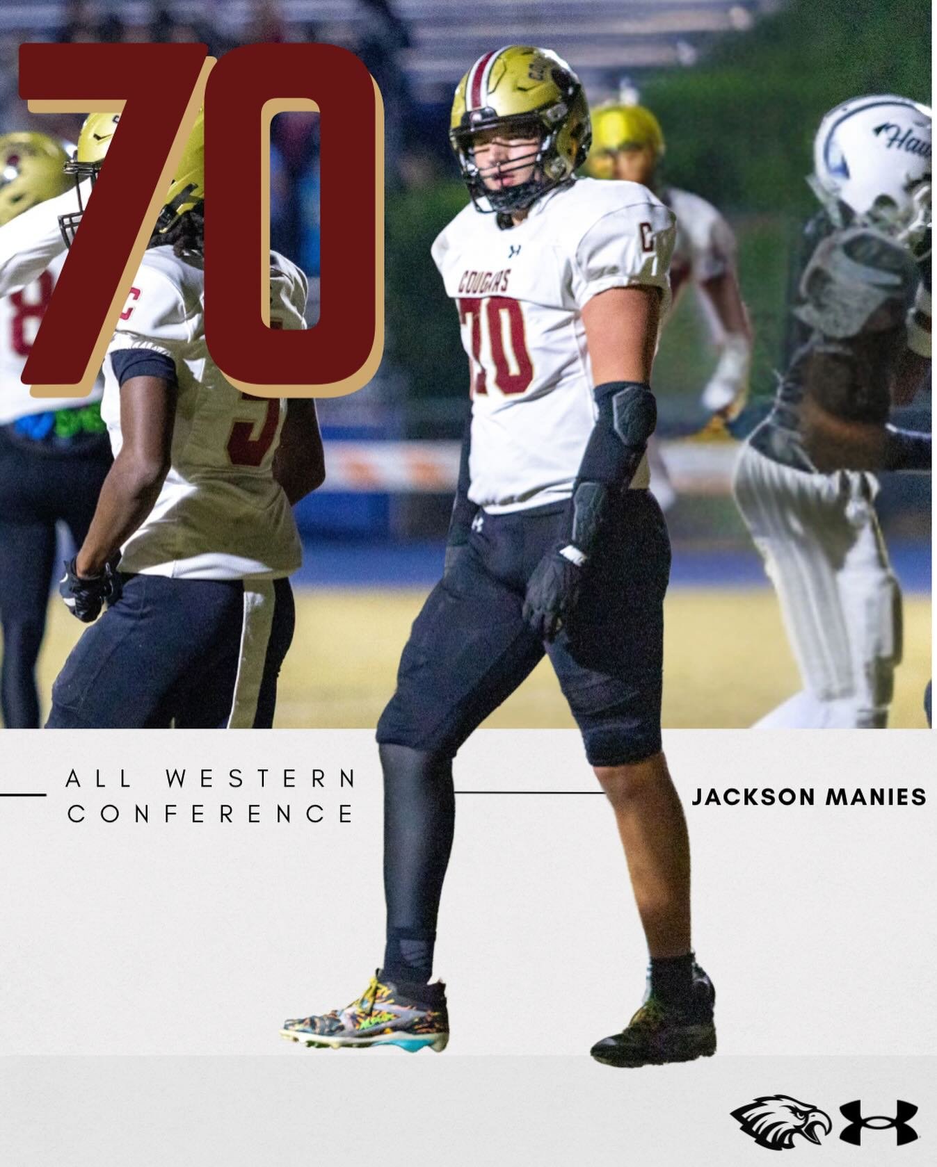 Congratulations to Sophomore Jackson Manies on being voted to the All-Western Conference 2nd Team.

#MACAllConference #AllConferenceFootball #CAEagles #CannonCougars #EaglesFly🦅