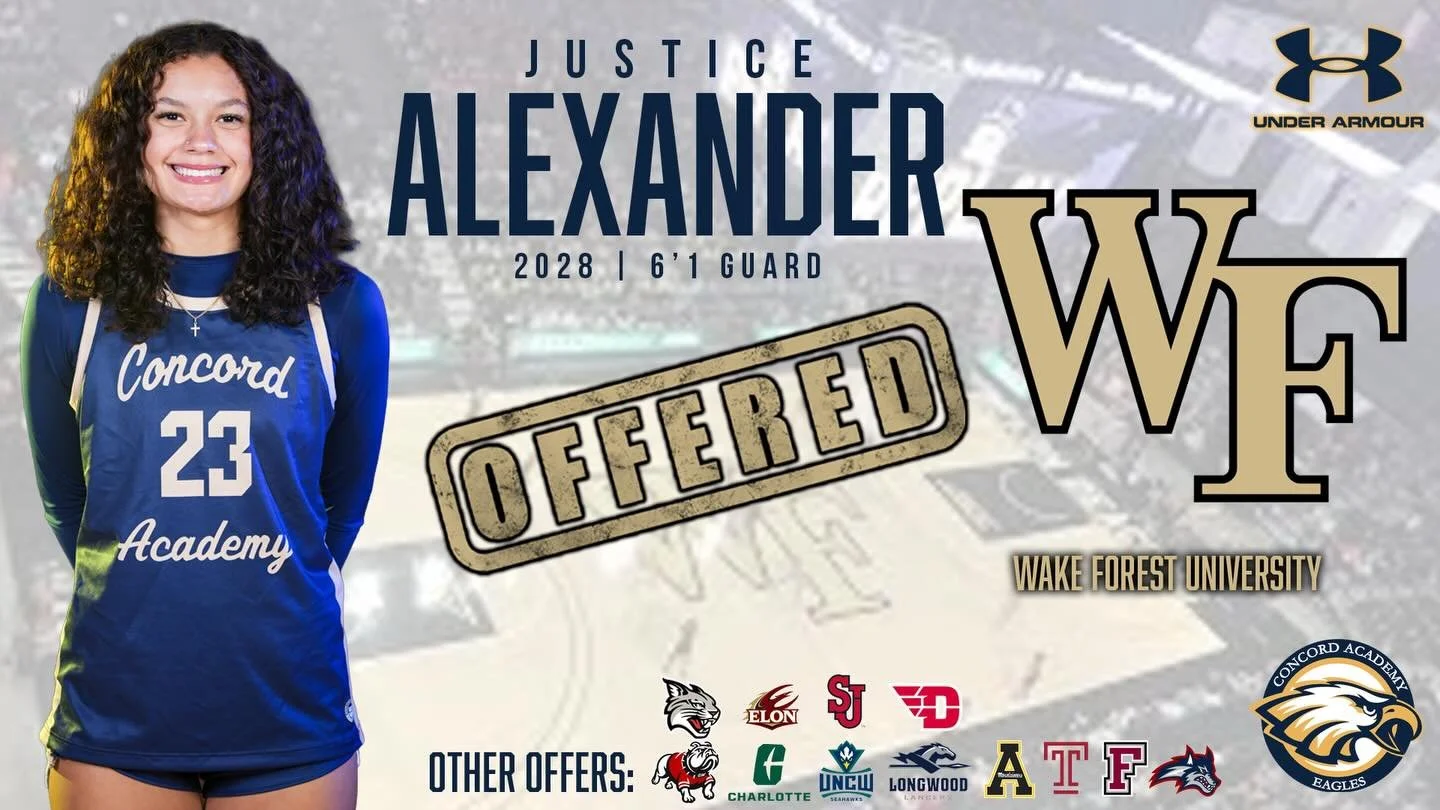 Congratulations to Sophomore @just_ice.15 on her recent offer from @wakewbb ! #EaglesFly