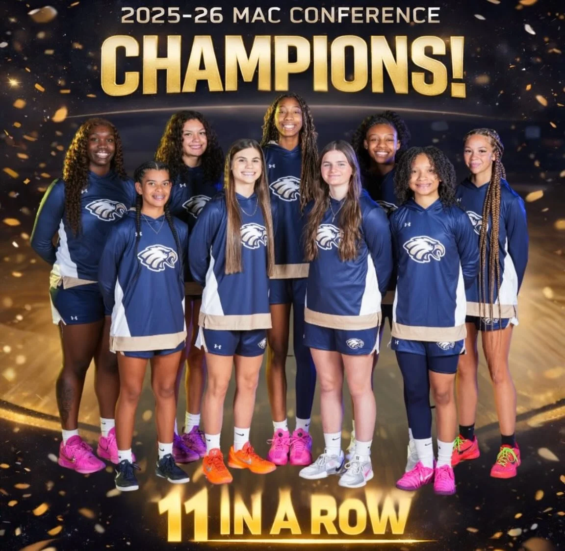 CHAMPIONS! 🏆
Both our Varsity Girls AND Boys Basketball teams finished a perfect 12-0 conference season and are officially MAC Conference Champs!

Both teams earned the #2 seed in the 3A playoffs and will host the Quarterfinals at home this Saturday