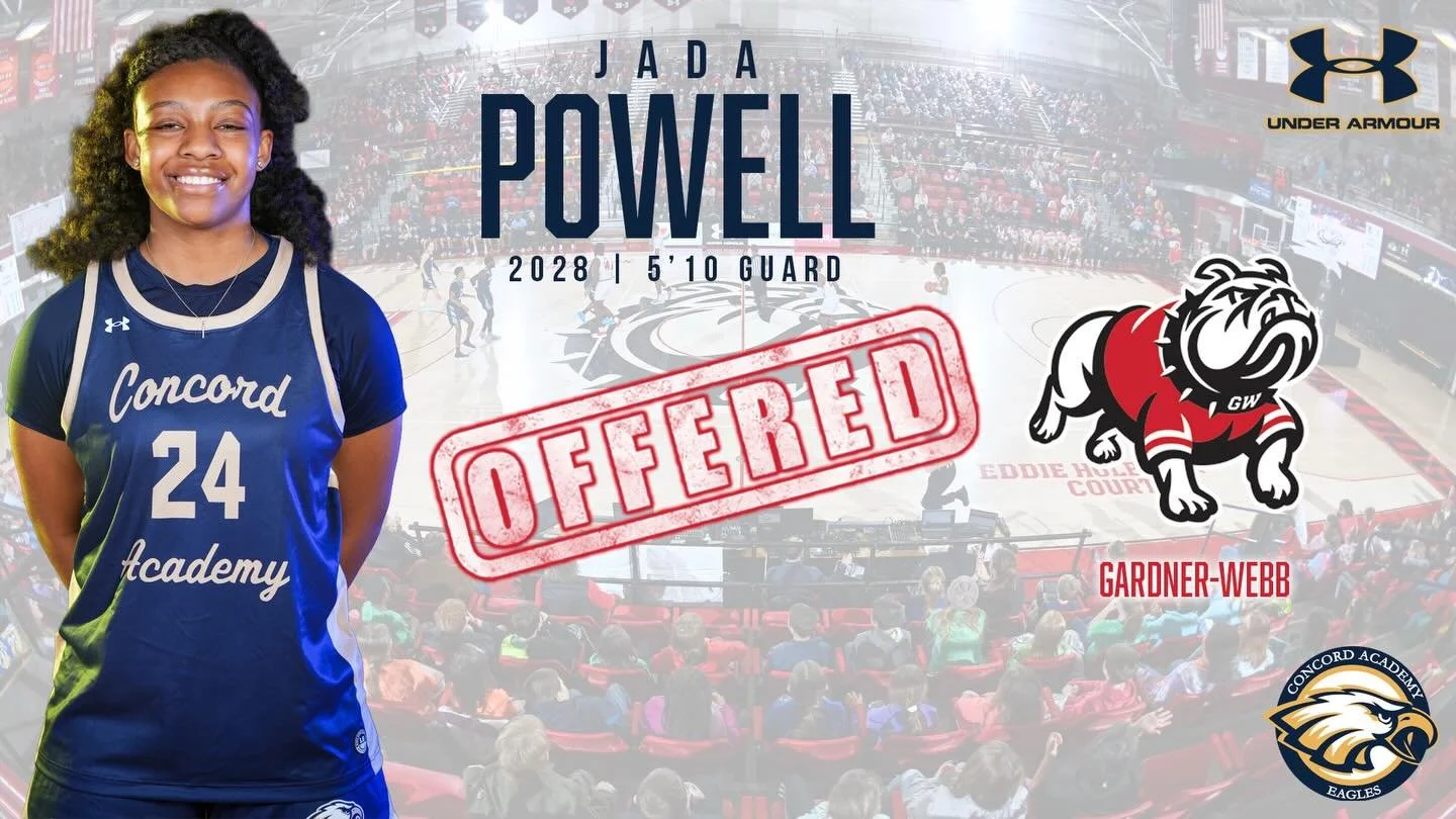 ICYMI: Congratulations to Sophomore @jada.powell43 on her recent offer from @gwu_wbk ! #EaglesFly