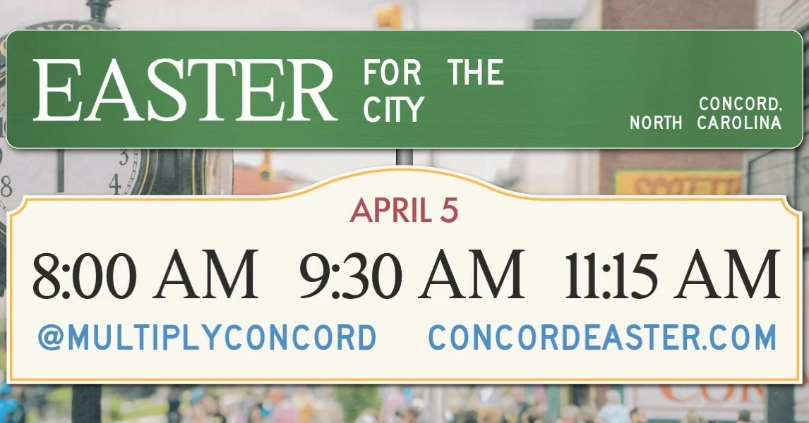 Rain or shine, we rejoice because He is risen!

Due to the weather forecast, all Easter services at Multiply Church will be held indoors. 
Service times:
&bull; 8:00 AM
&bull; 9:30 AM
&bull; 11:15 AM

Kids Ministries (Elementary, Preschool, and Nurse