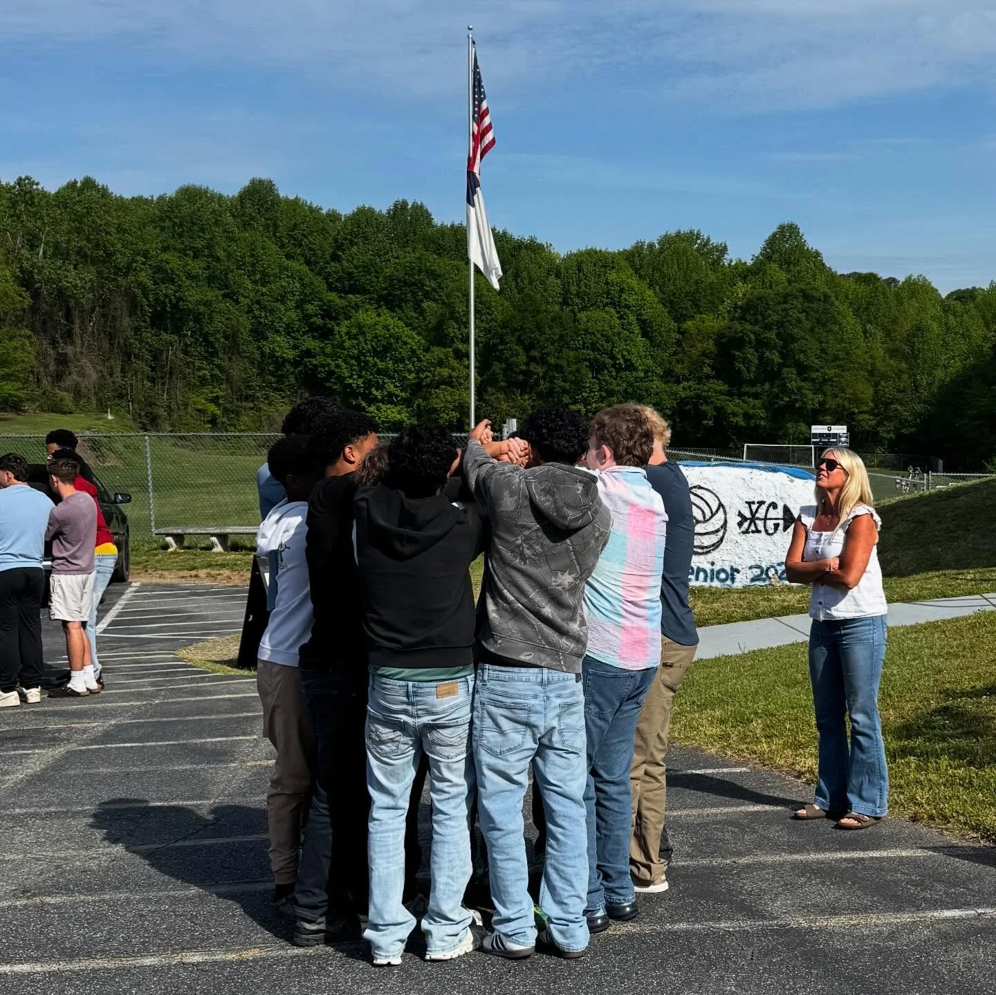 Mrs. Morris&rsquo; Bible class took learning outside today! ☀️ The &ldquo;human knot&rdquo; challenge brought lots of laughs while teaching the power of communication and teamwork. 

#concordacademync #educatingwithexcellence #lovingJesus #changingth