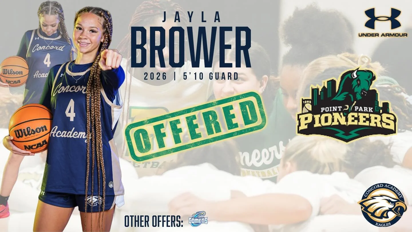 Congratulations to Senior @jayla_.b4 on her recent offer from @ppuwbb ! #EaglesFly