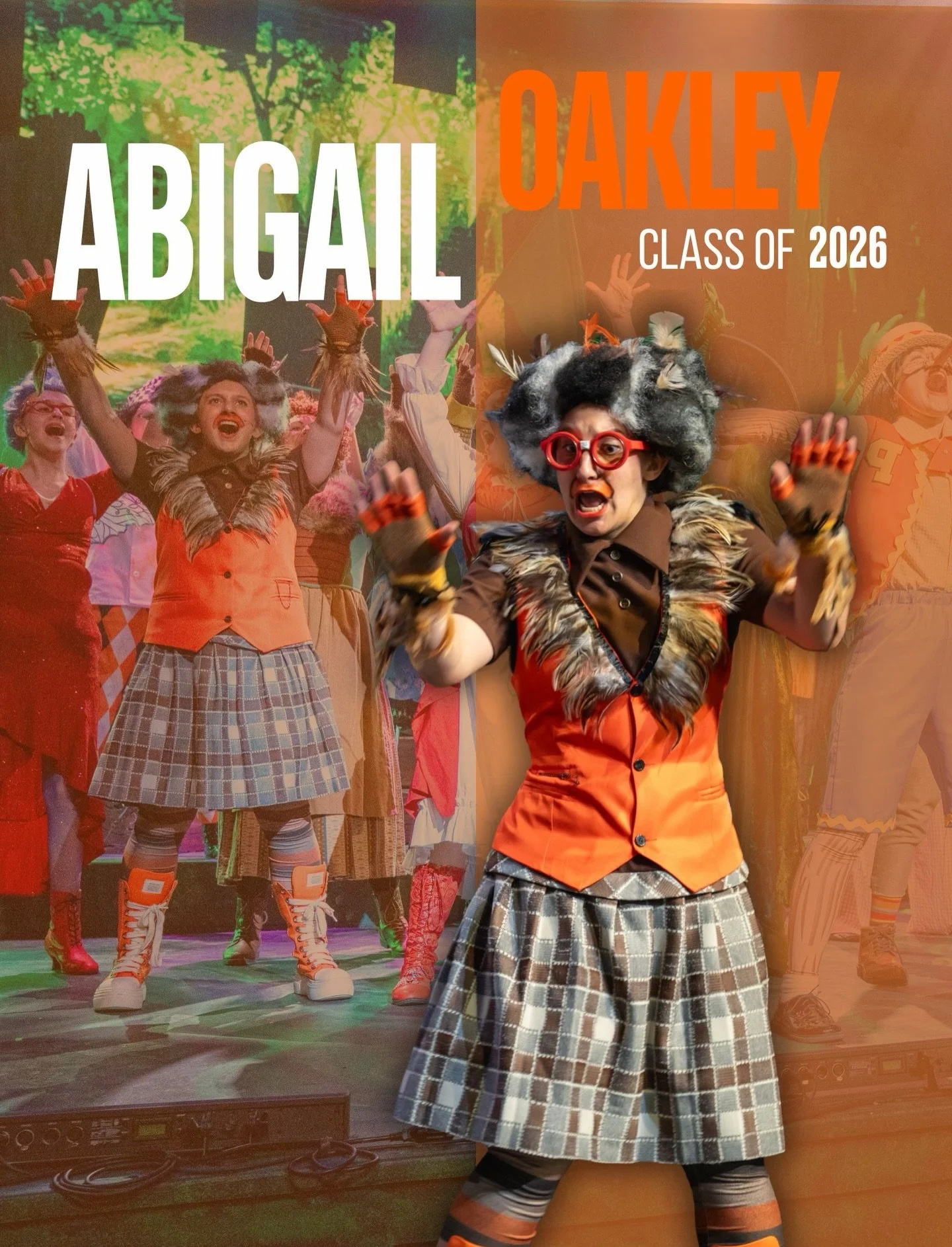 ✨Senior Spotlight✨

🐣Abigail Oakley: 
We love our (not so) Ugly Duckling! She is one of the best examples of going full out on the stage and going full out in kindness and compassion off the stage!