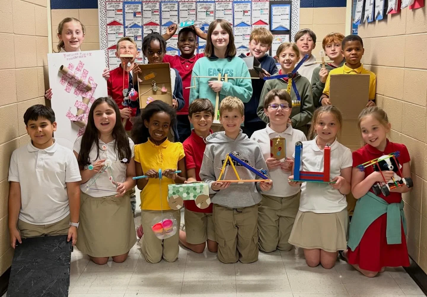 Way to go, fourth graders! Incredible work on your simple machine science projects! From levers to pulleys, your creativity and hard work were on full display. 

#concordacademync #educatingwithexcellence