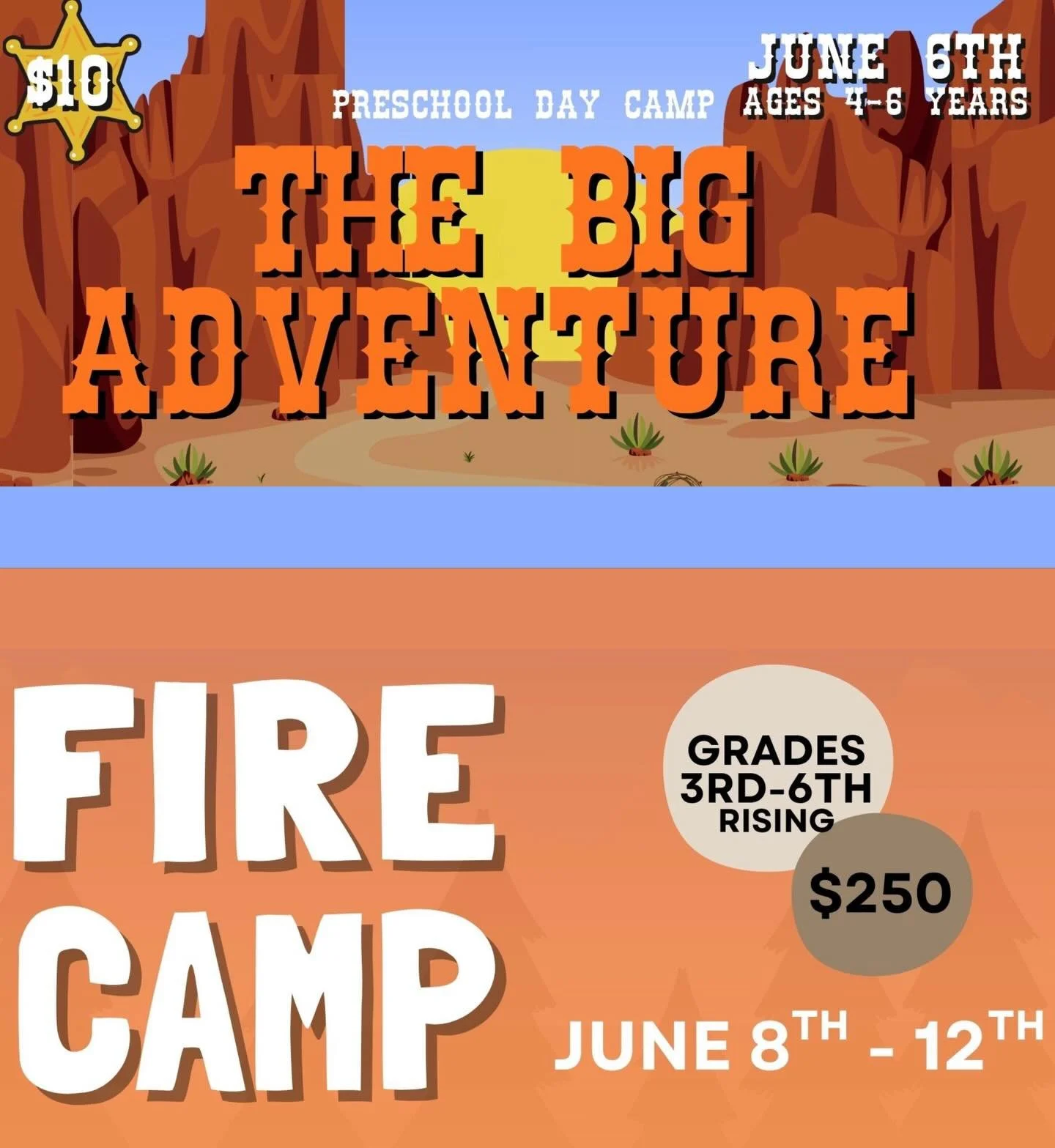 Eagle Family: Multiply Church invites you to check out these summer camp opportunities! 

🤠Preschool Day Camp: The Big Adventure (June 6th)
Kicking off our summer is Preschool Day Camp: The Big Adventure on Saturday, June 6th! This western-themed ca