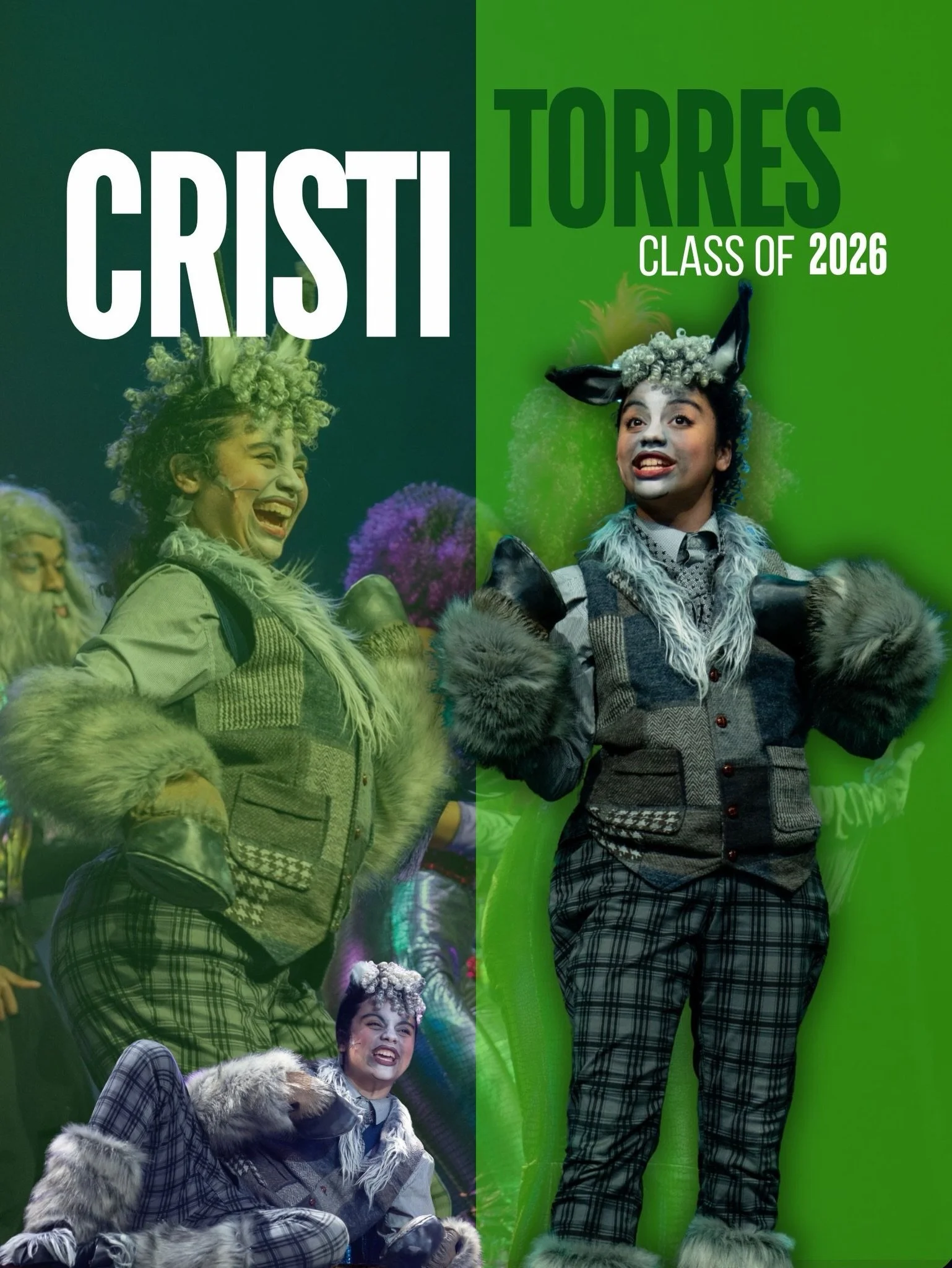 ✨Senior Spotlight✨

🫏 Cristi Torres:
Our donkey that gave 200% on stage in every moment and loves a good parfait! We definitely don&rsquo;t want to let you go!
