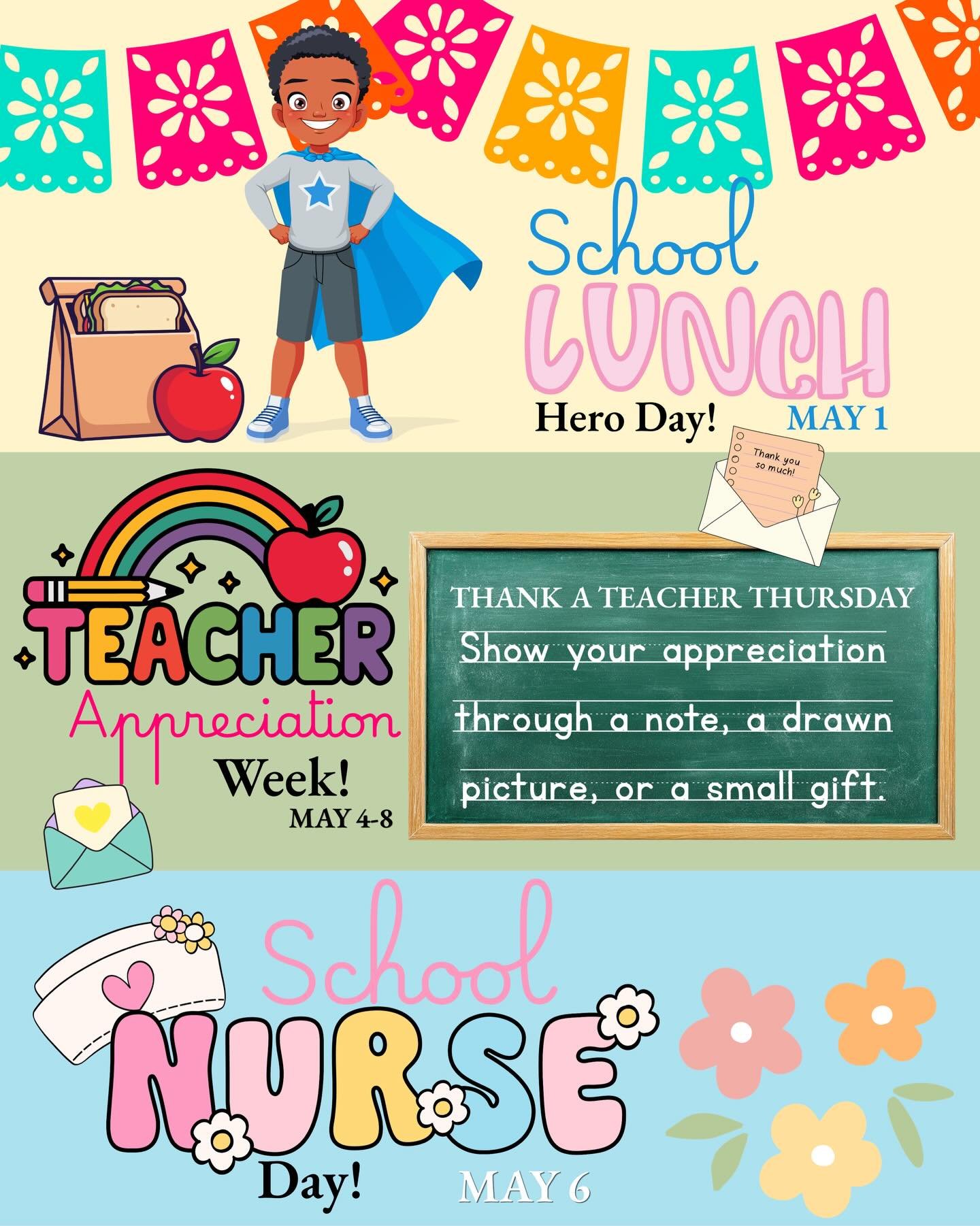 TEACHER/STAFF APPRECIATION WEEK - Behind every lesson is a heart that cares! 🍎

Staff Favorite Things List - https://drive.google.com/file/d/1lkRzlcOYYNo9smN22OoPl2HedY1gEIlR/view