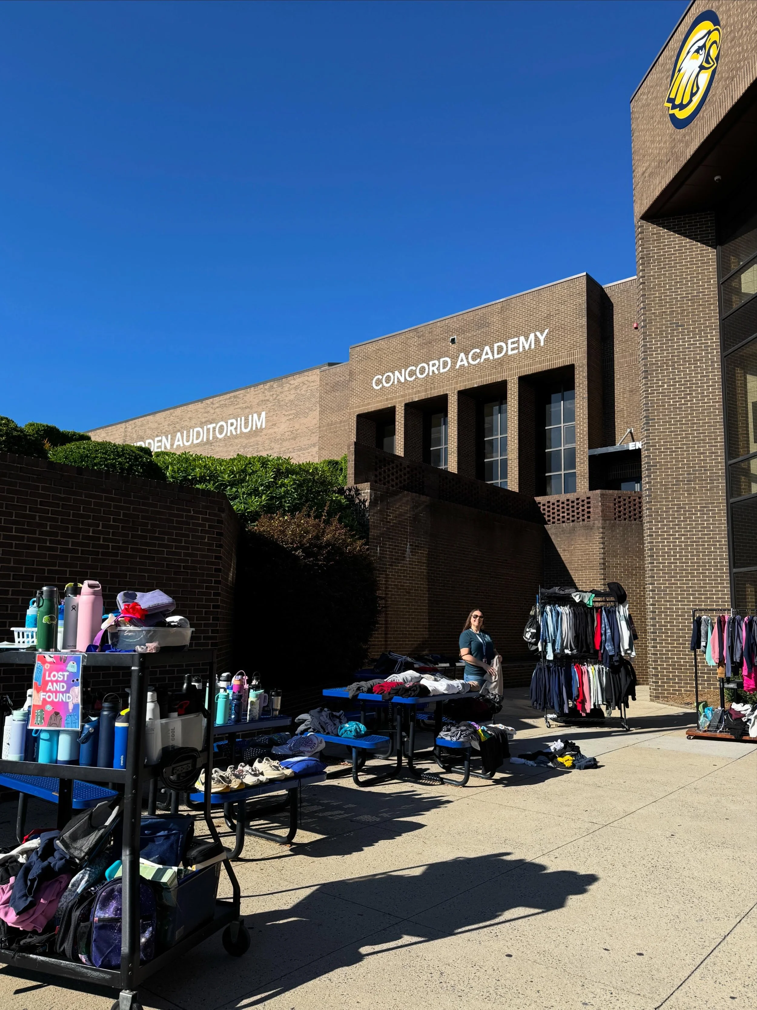 LOST &amp; FOUND is taking over the courtyard today! Is your student missing a jacket, lunchbox, water bottle, or hoodie? There&rsquo;s a good chance it&rsquo;s waiting for you! Stop by anytime today and claim your belongings.