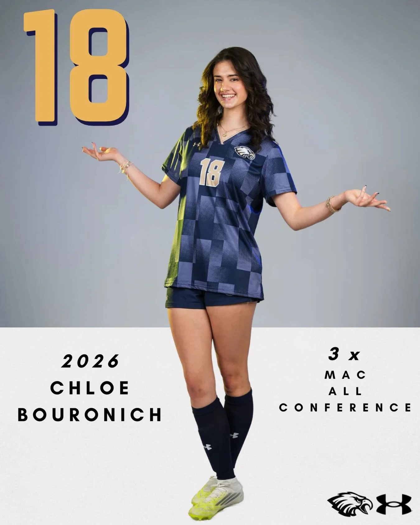 Congratulations to 2026 @chloeee_5920 on being voted to the MAC All-Conference Team for the THIRD time.

#MACAllConference #AllConferenceSoccer #CAEagles #EaglesFly🦅
