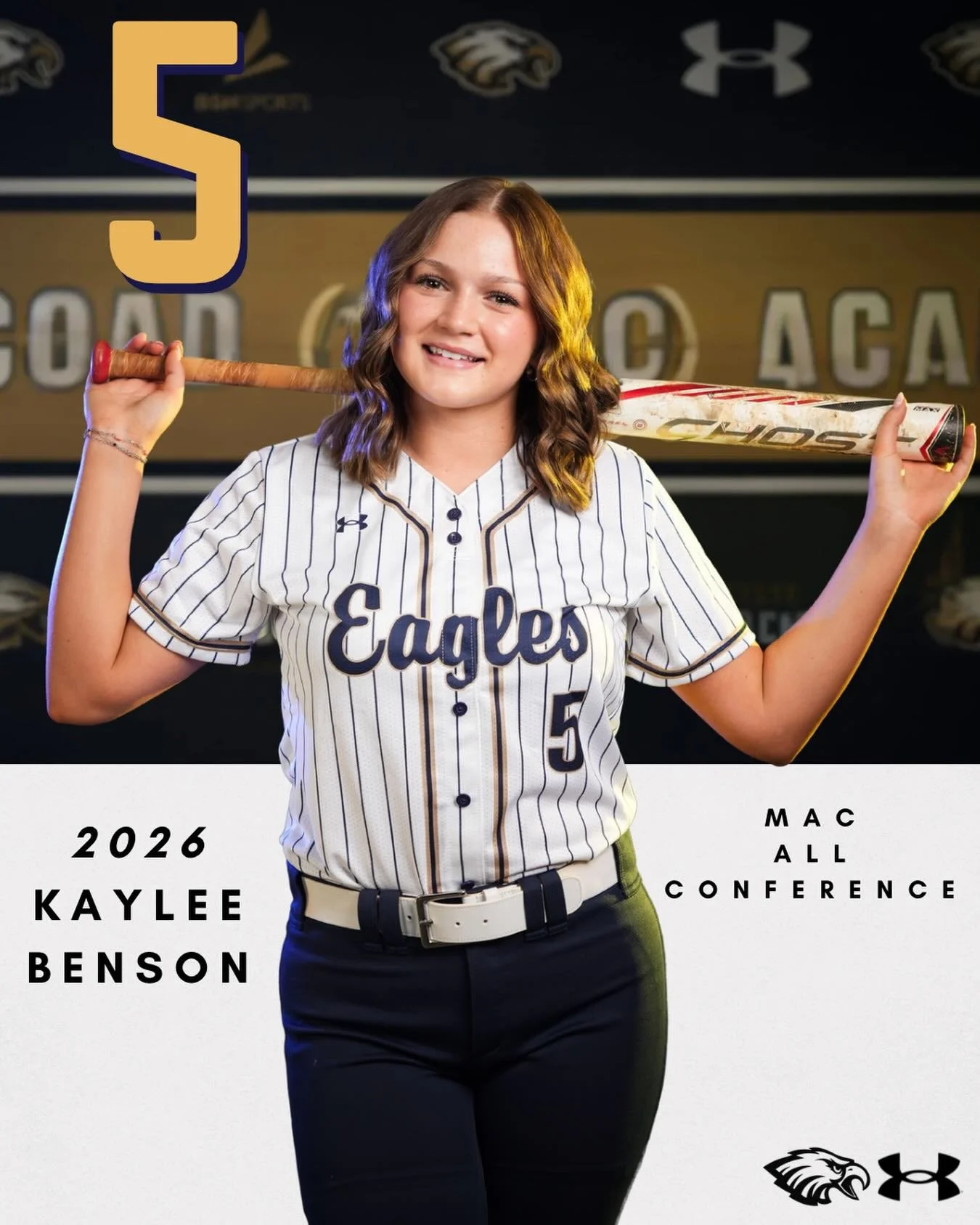Congratulations to 2026 @kbenson_26 on being voted to the MAC All-Conference Team for the first time.

#MACAllConference #AllConferenceSoftball #CAEagles #EaglesFly🦅