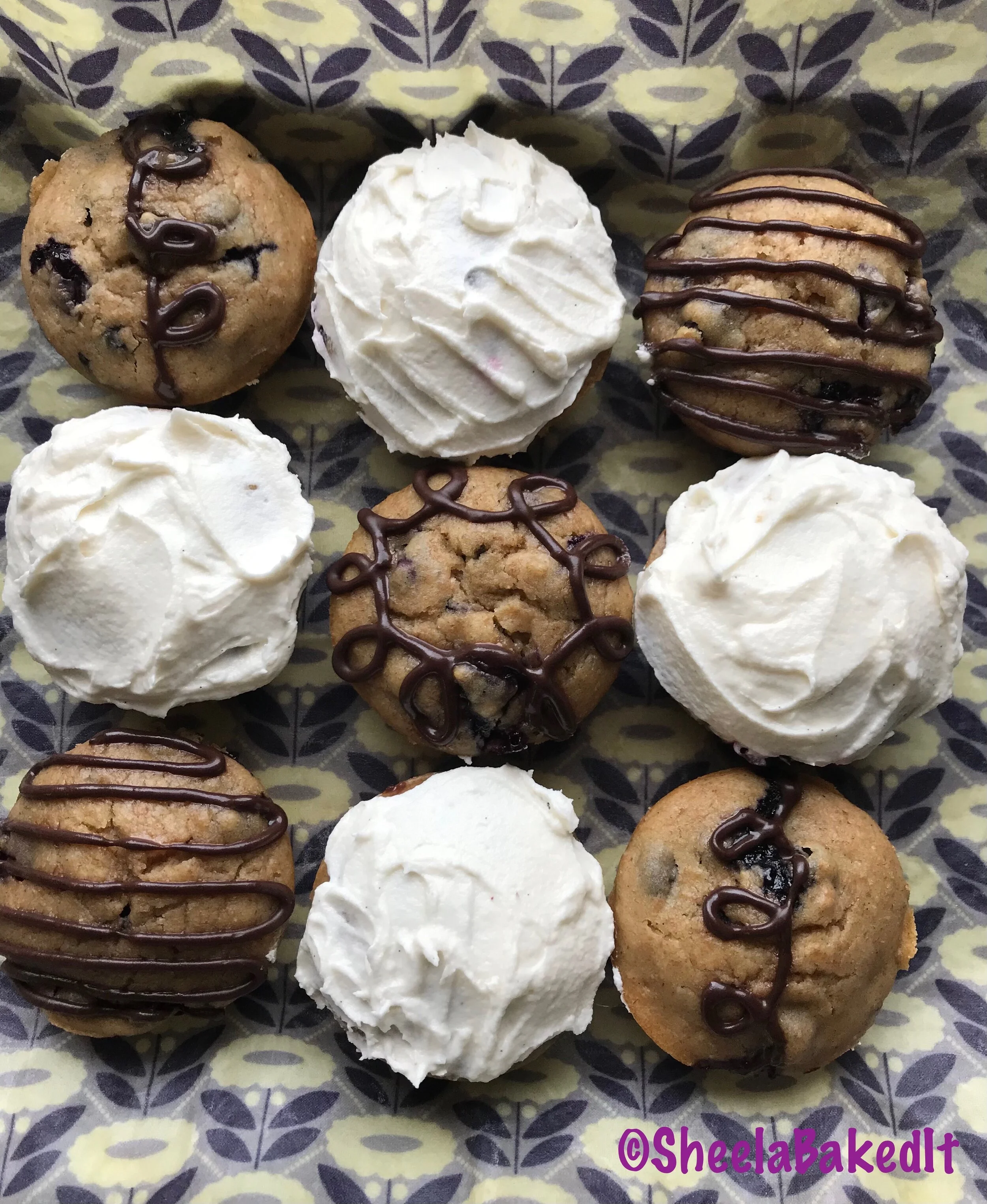 Blueberry two ways - Lemon buttercream & Chocolate drizzle