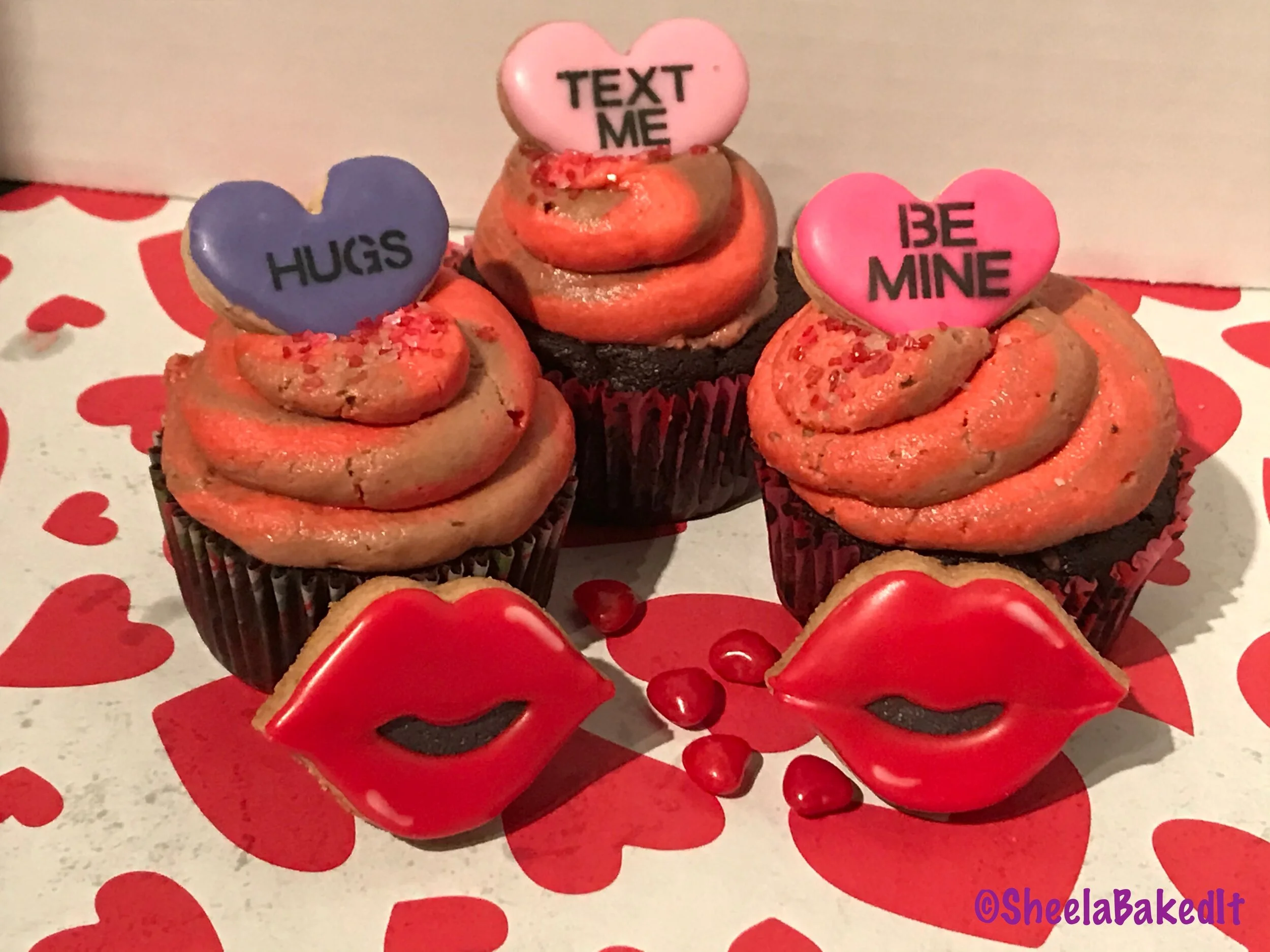 Chocolate Chocolate Chip w/Chocolate & Red Buttercream