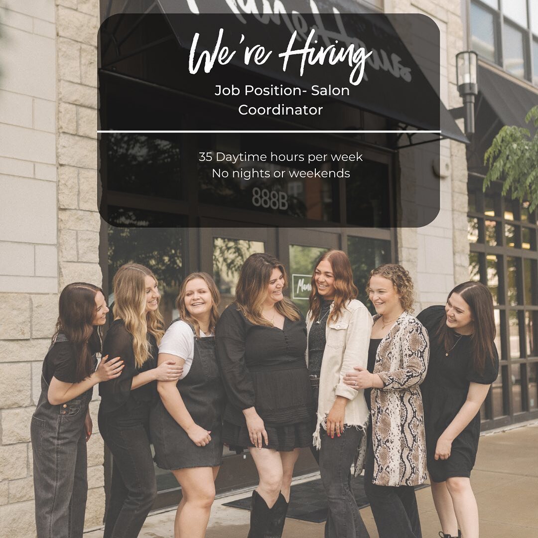 ✨We are looking for a positive, upbeat and driven person to fill our Salon Coordinator role✨.

Our Salon Coordinators ensure the daily operations of Mane Haus run smoothly and assist in client relations and social media.

Interested? Email your resum