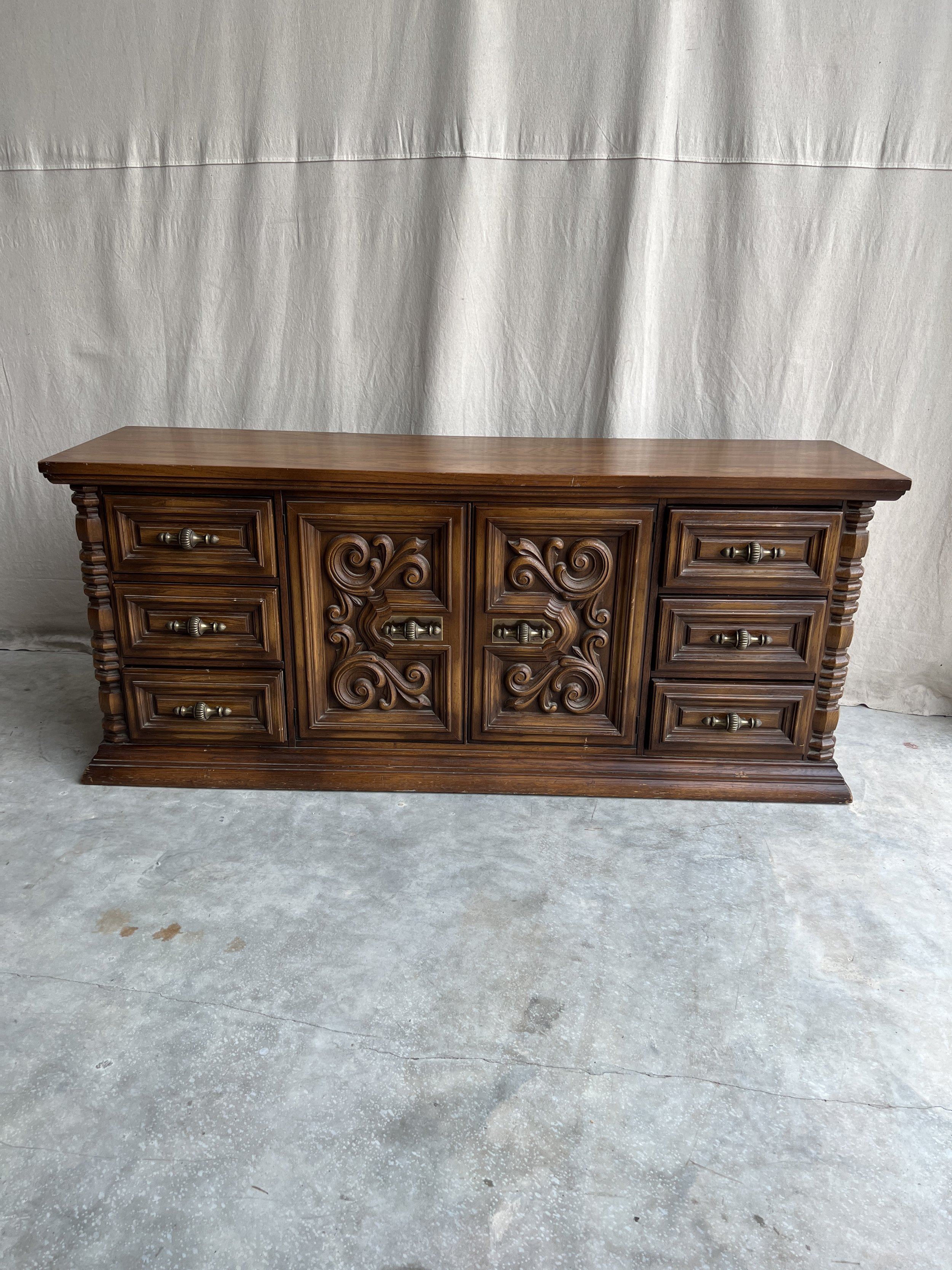 Vintage Broyhill Mediterranean Dresser