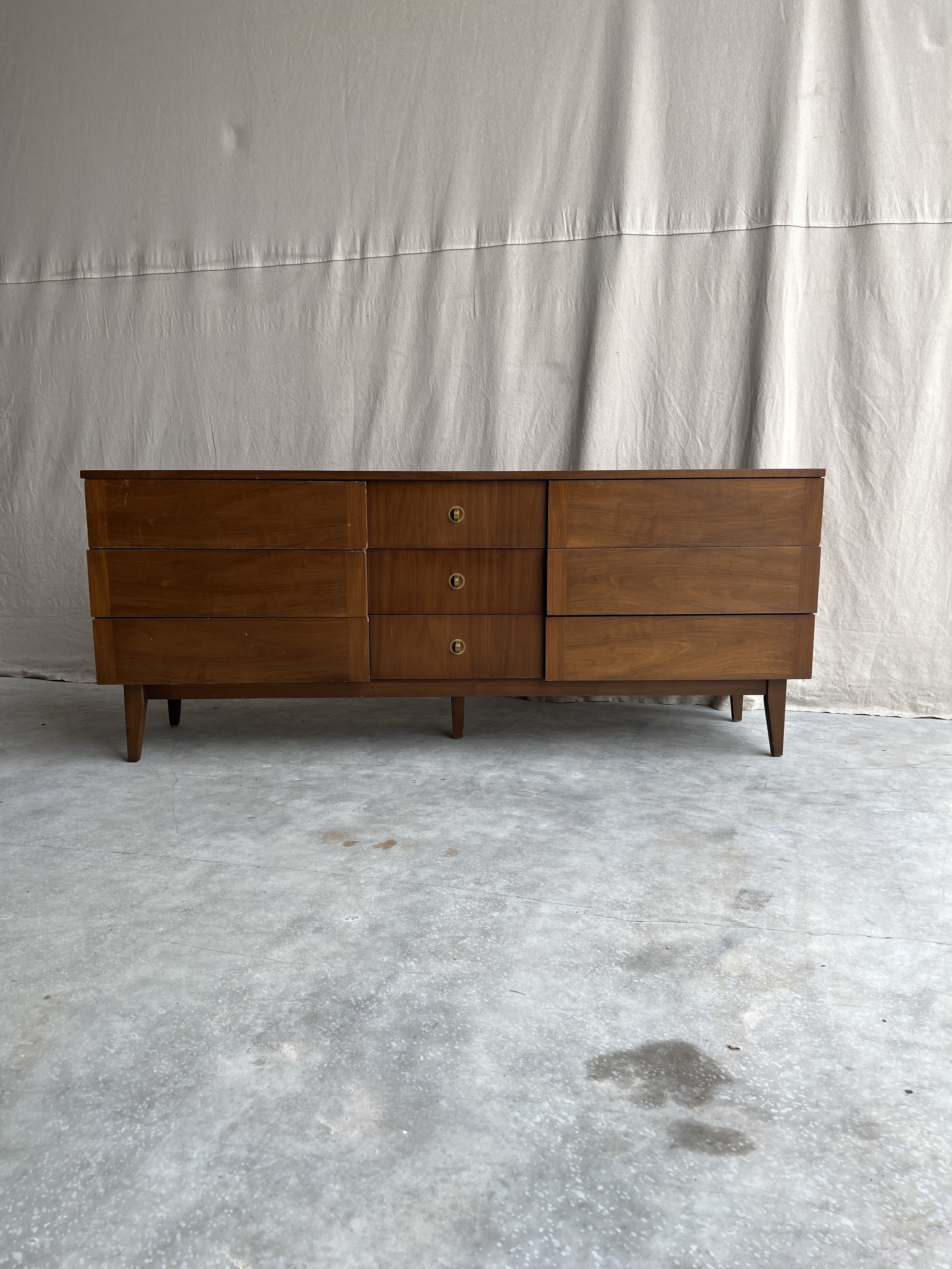 Vintage Mid Century Modern Stanley Dresser