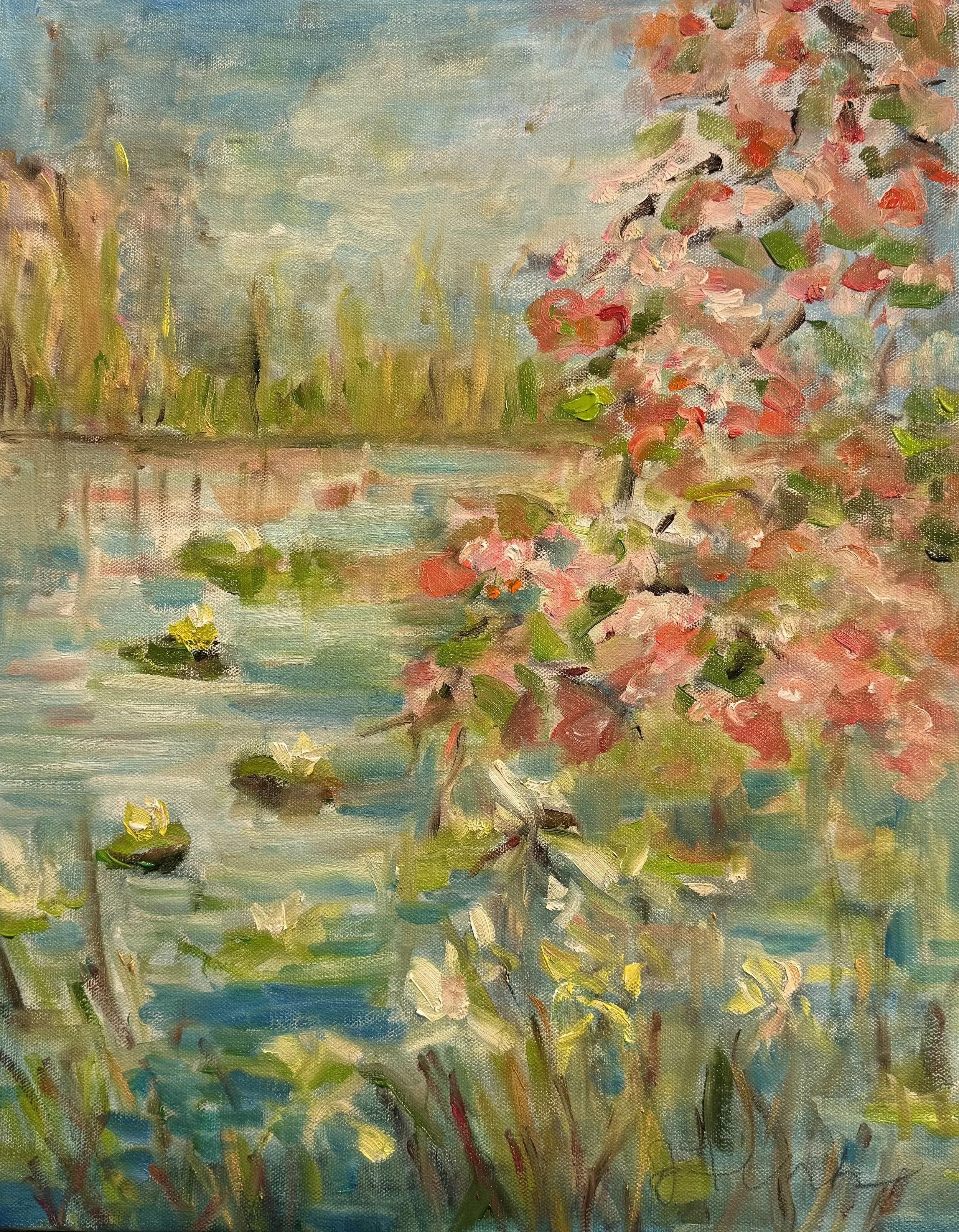 "Springtime has Sprung” 16 x 20 inches - Oil on canvas - $300 (SOLD)