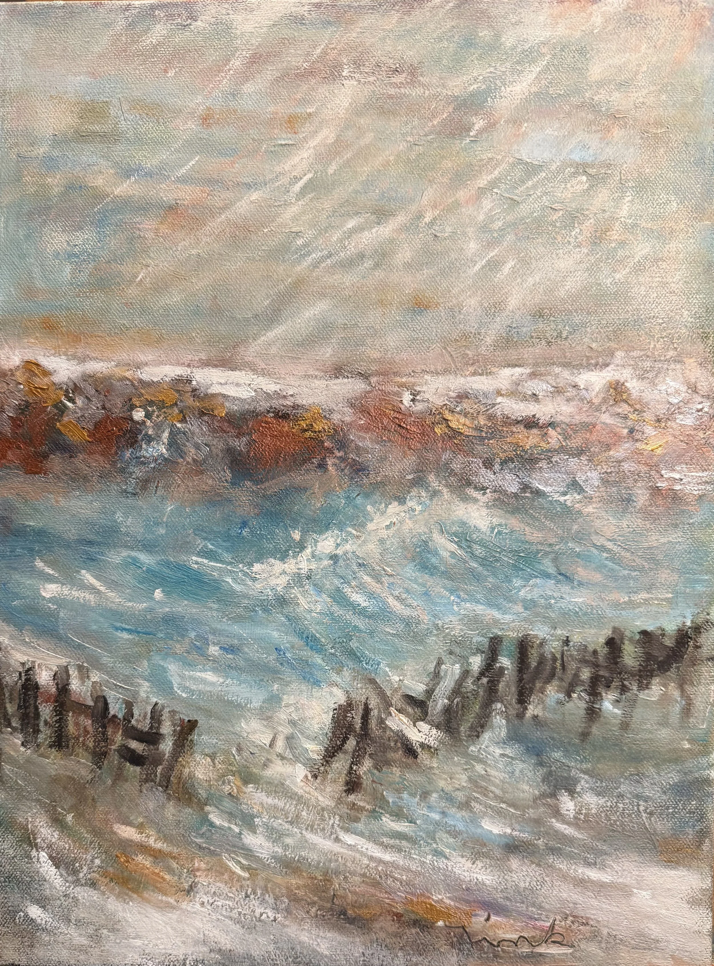 "Winter Snow” 12 x 16 inches - Oil on canvas