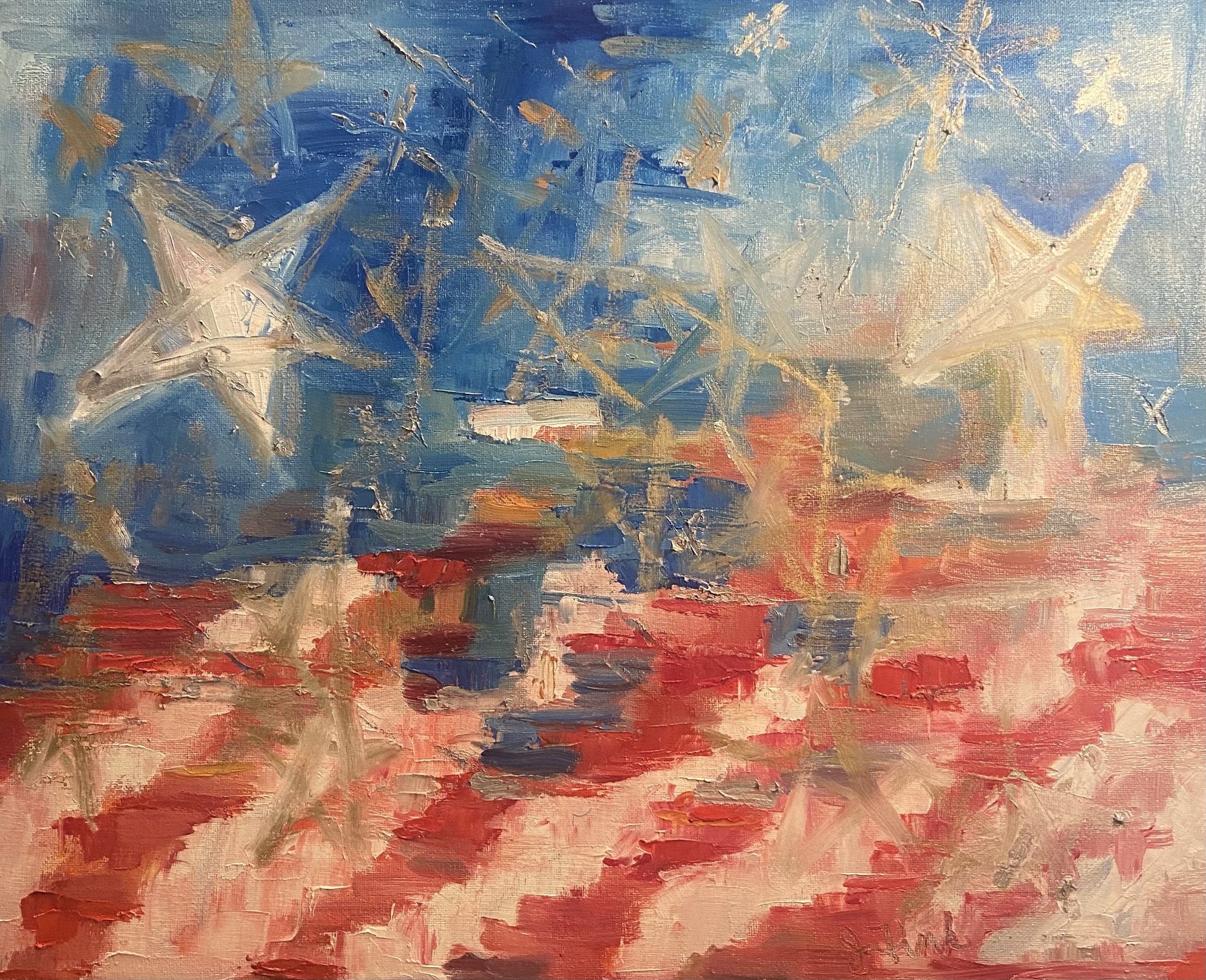“A Lifetime of Divided Nation” 16 x 20 inches - Oil on canvas - $250