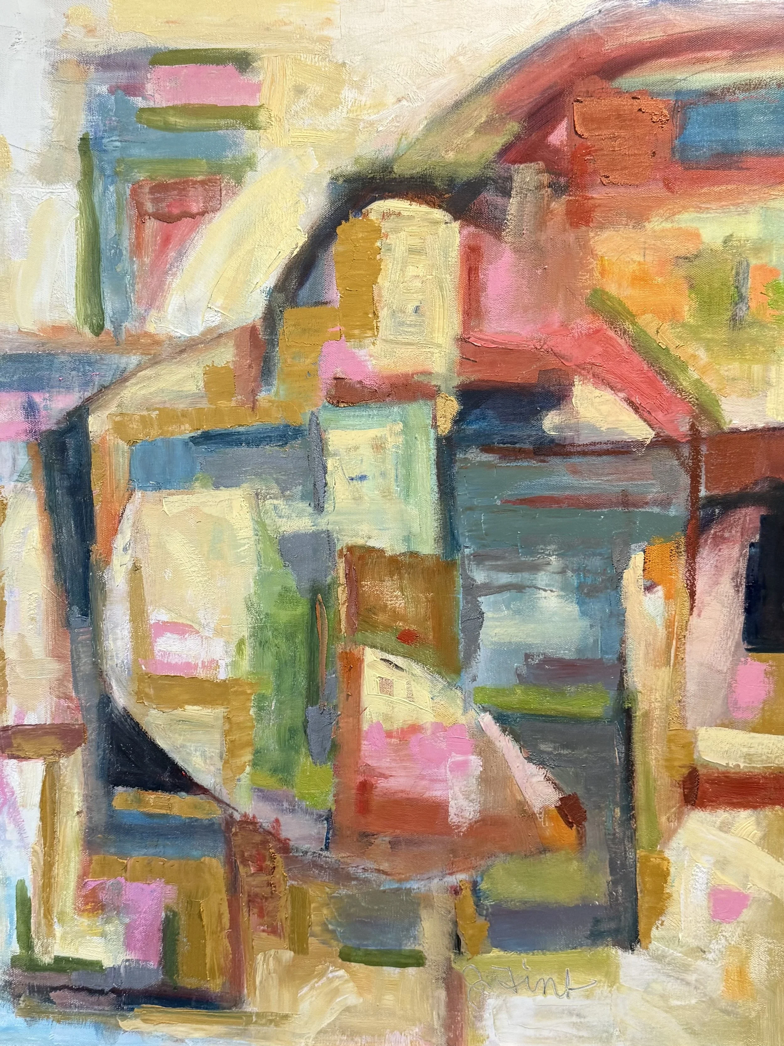 "Red Abstraction” 24 x 30 inches - Oil on canvas - $350