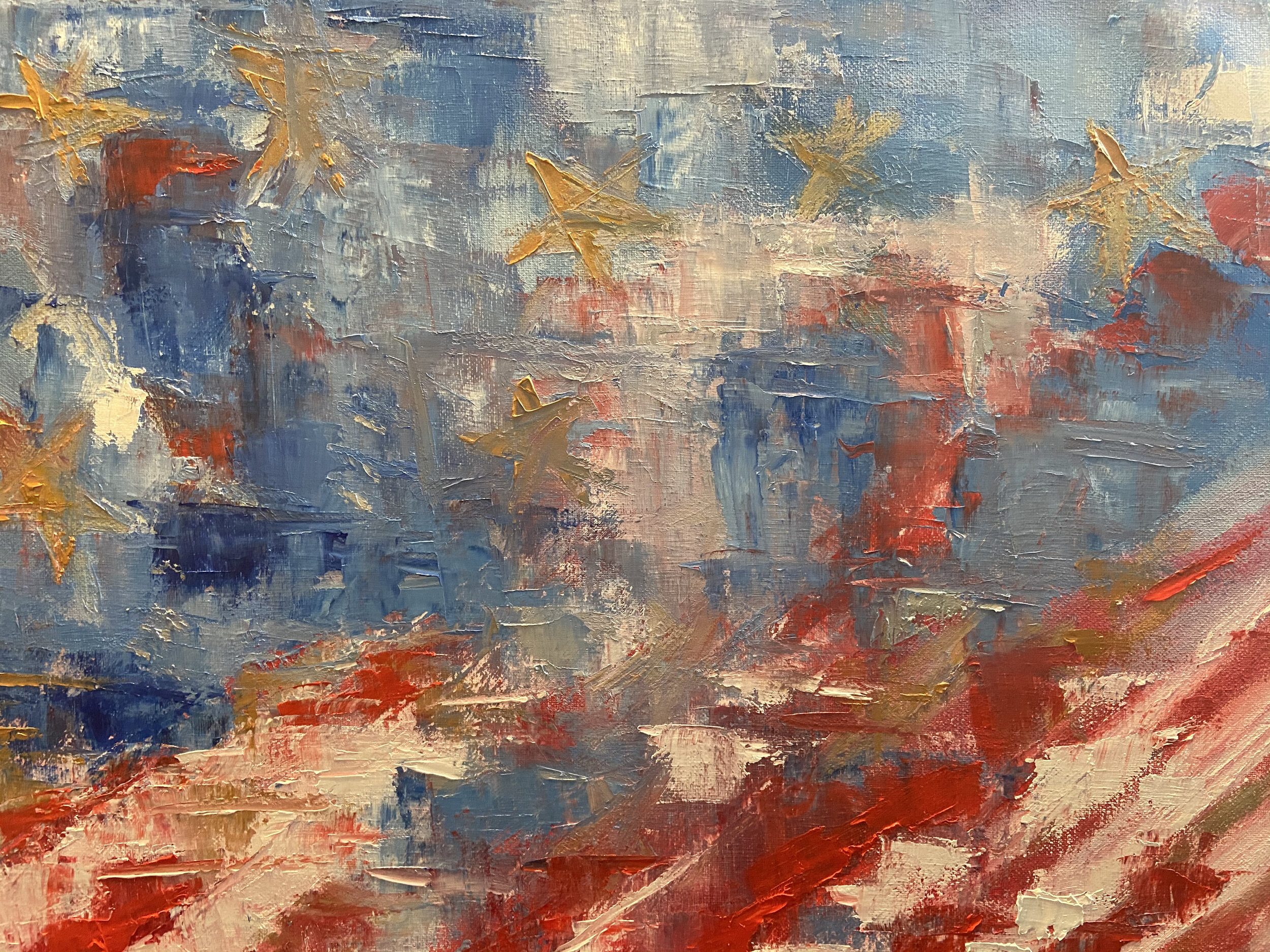 “Divided Nation: 1.6.21” 16 x 20 inches - Oil on canvas - $250 (SOLD)