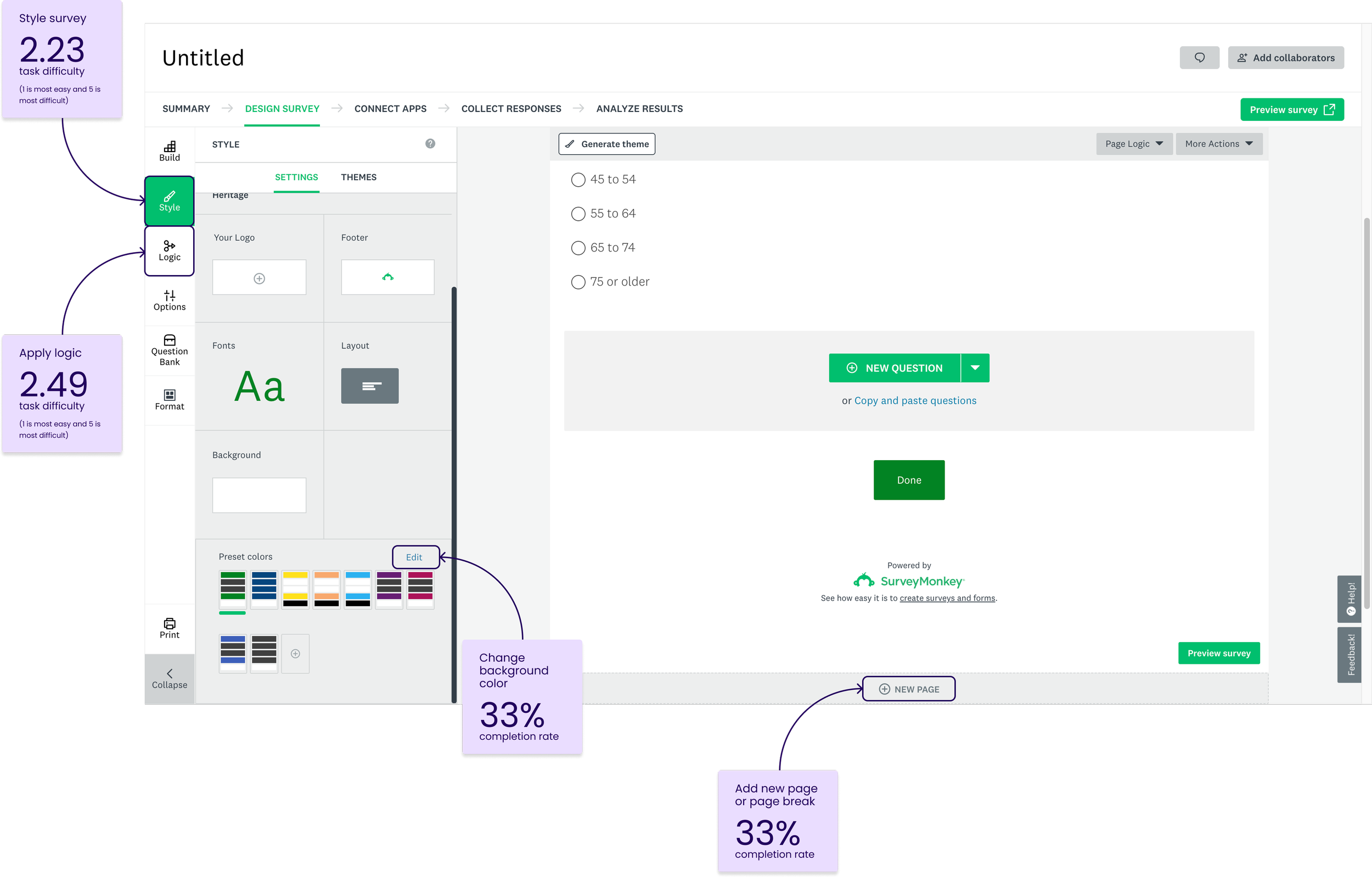 Styling, applying logic, changing background color and adding new page were challenging tasks