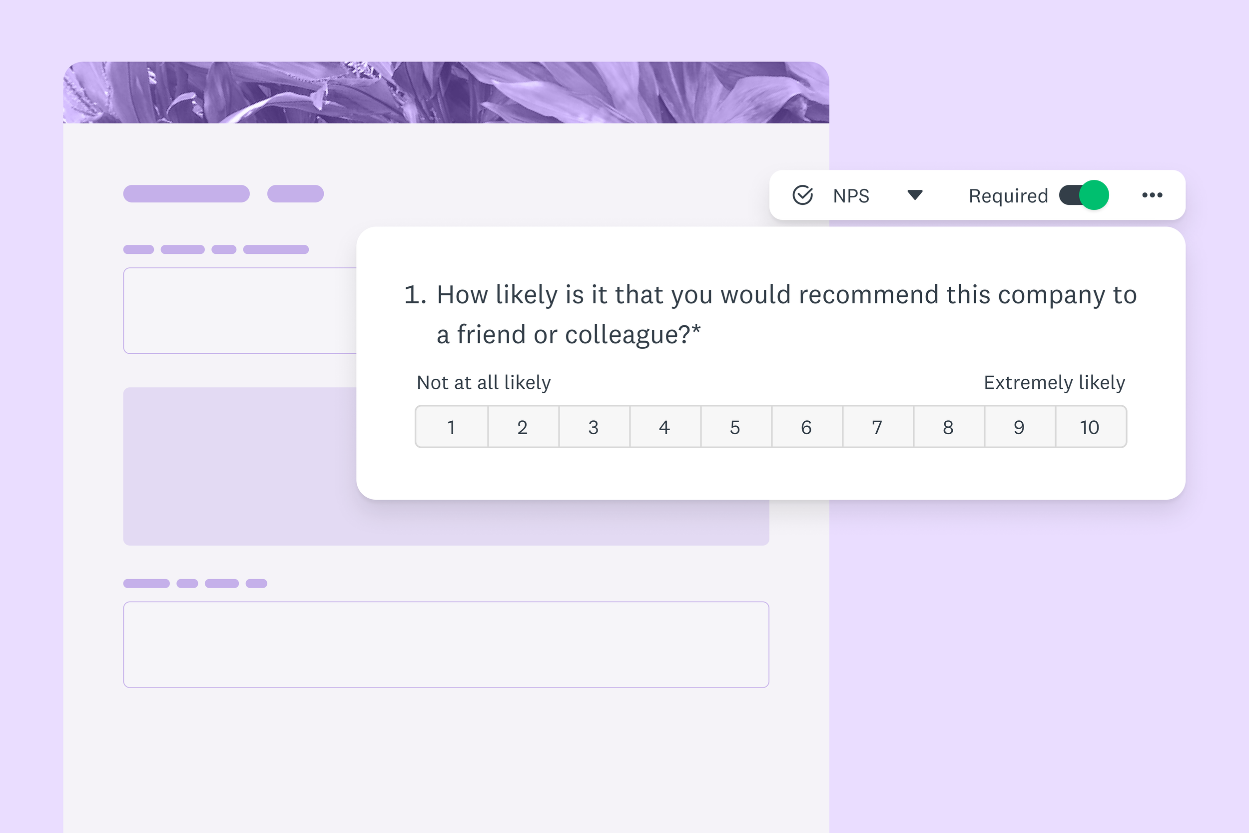 Survey creation transformation