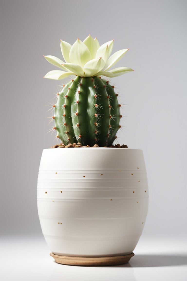 An cactus in a tall white clay pot .jpeg