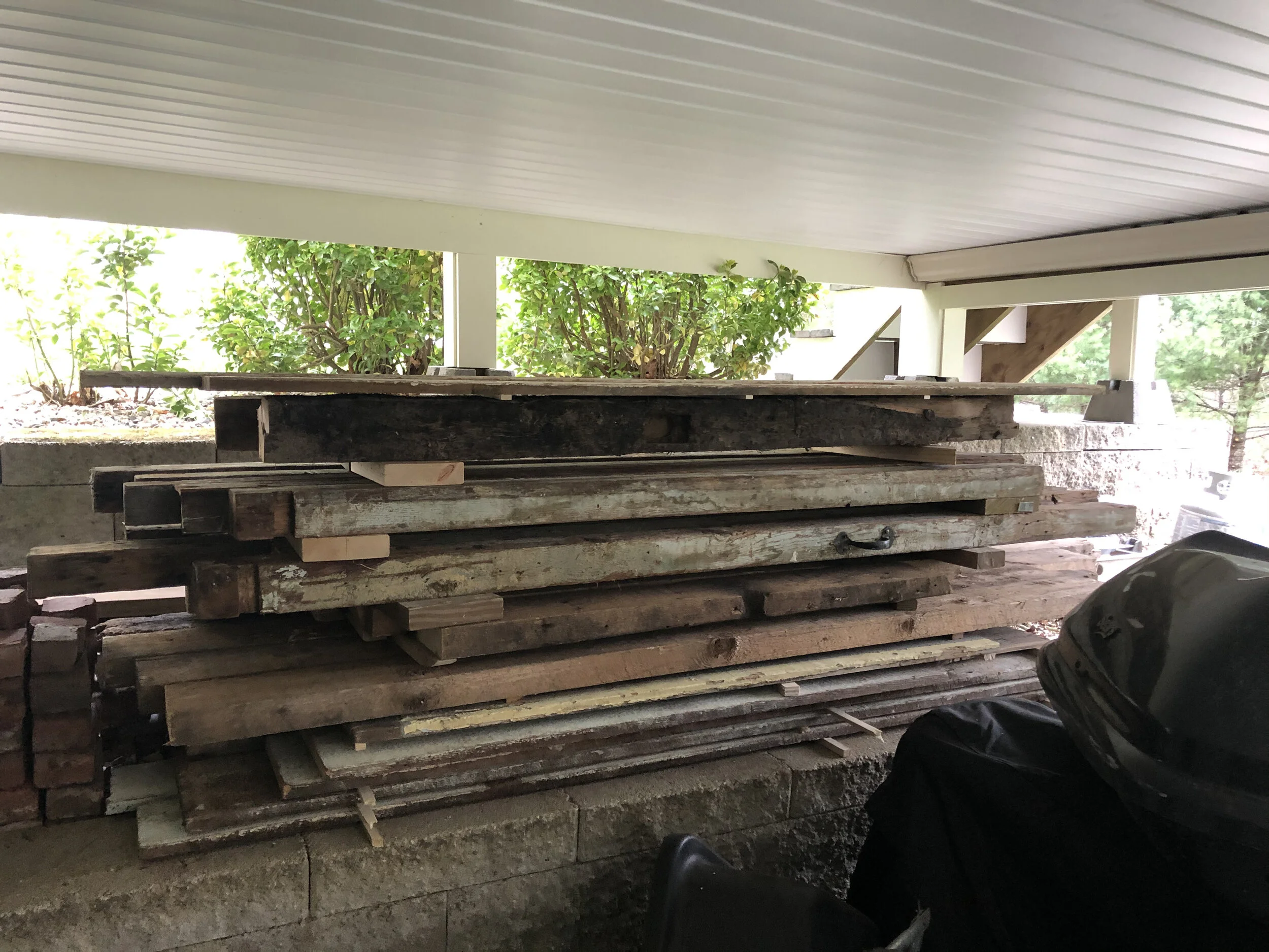 Reclaimed lumber from Provincetown Antique Cape circa 1750