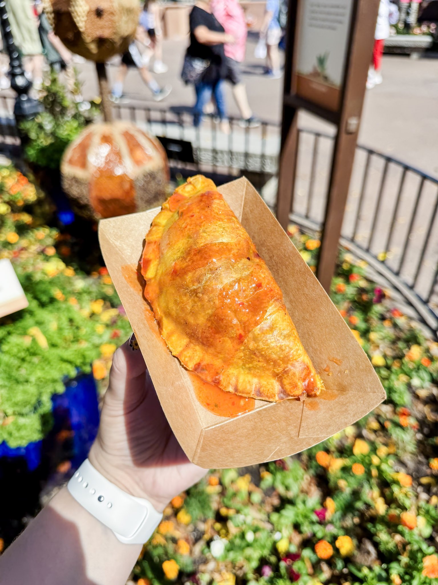 Impossible Jamaican Beef Patty with Spicy Papaya Syrup (plant-based item)