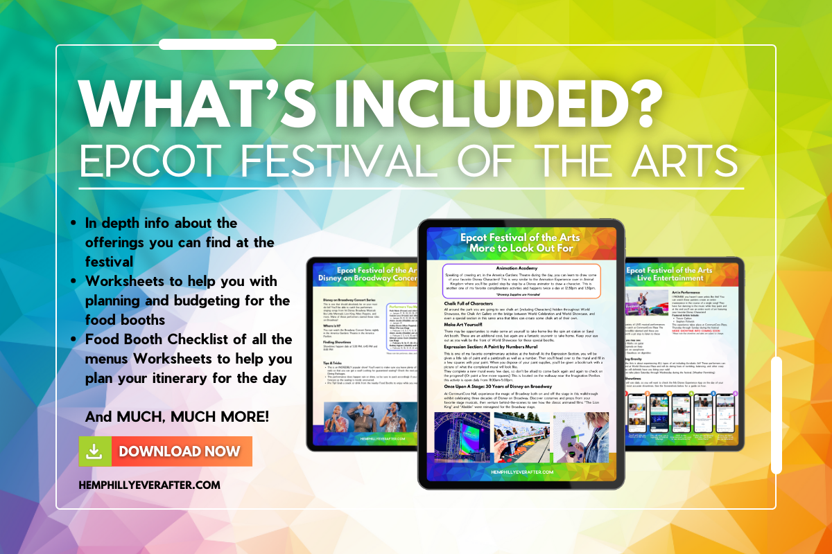 Festival of the Arts What's Included.png