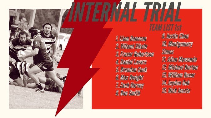 Saturday the 13th of March we are hosting an internal trial at our training fields. If you are not on this list please still come down and sit on the bench for a chance to play ⚡️⚡️⚡️