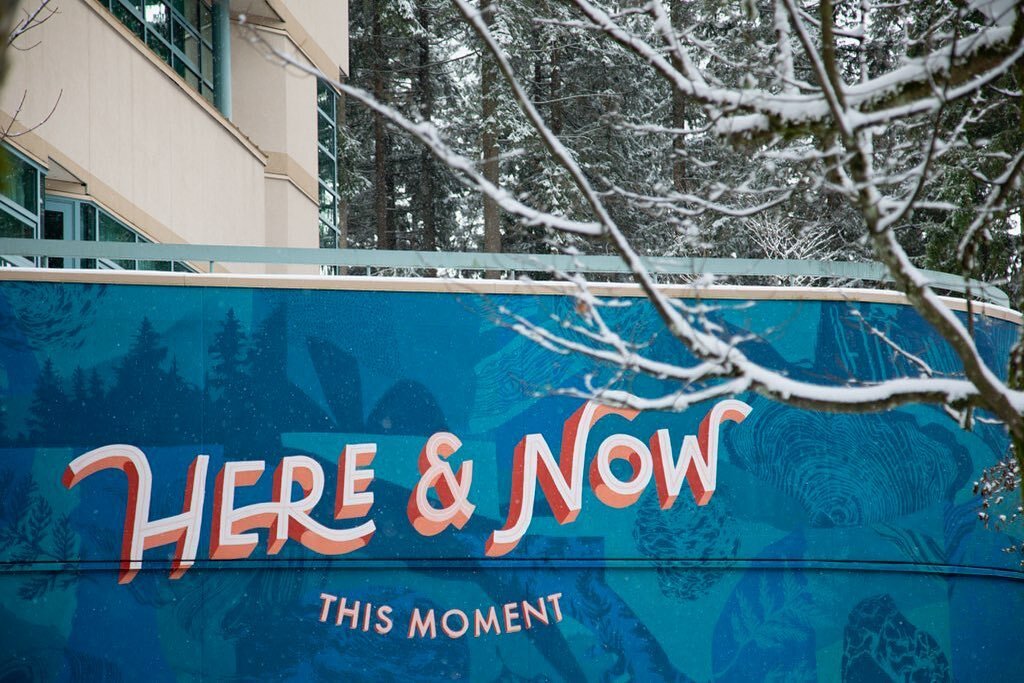 ✨ A snowy snap from the Cap U campus ✨ Thank you @tkimphoto for always capturing these beautiful moments ✨
.
.
.
#snowday 
#vancouver #vancouvermurals #ladieswhopaint  #mural  #muralart #coastalliving #coastalart #alwayshandpaint #handpaintedmurals #