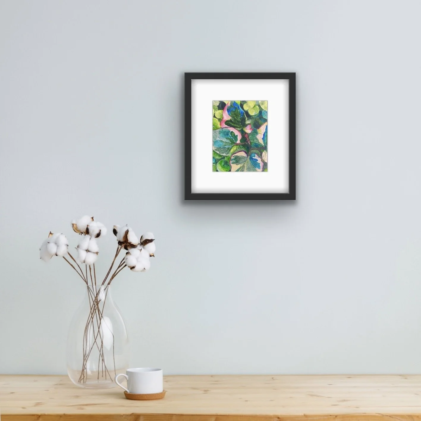 Brittney Tough Watercolour Green Leaf in Situ.JPG