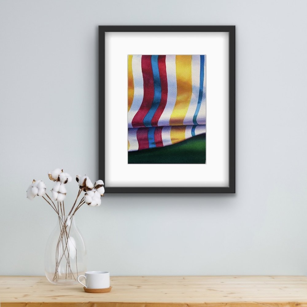 Brittney Tough Watercolour Satin STripes in situ .JPG