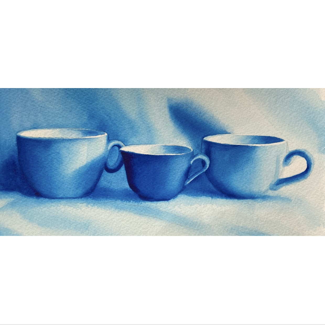 New* Blue Tea Cups