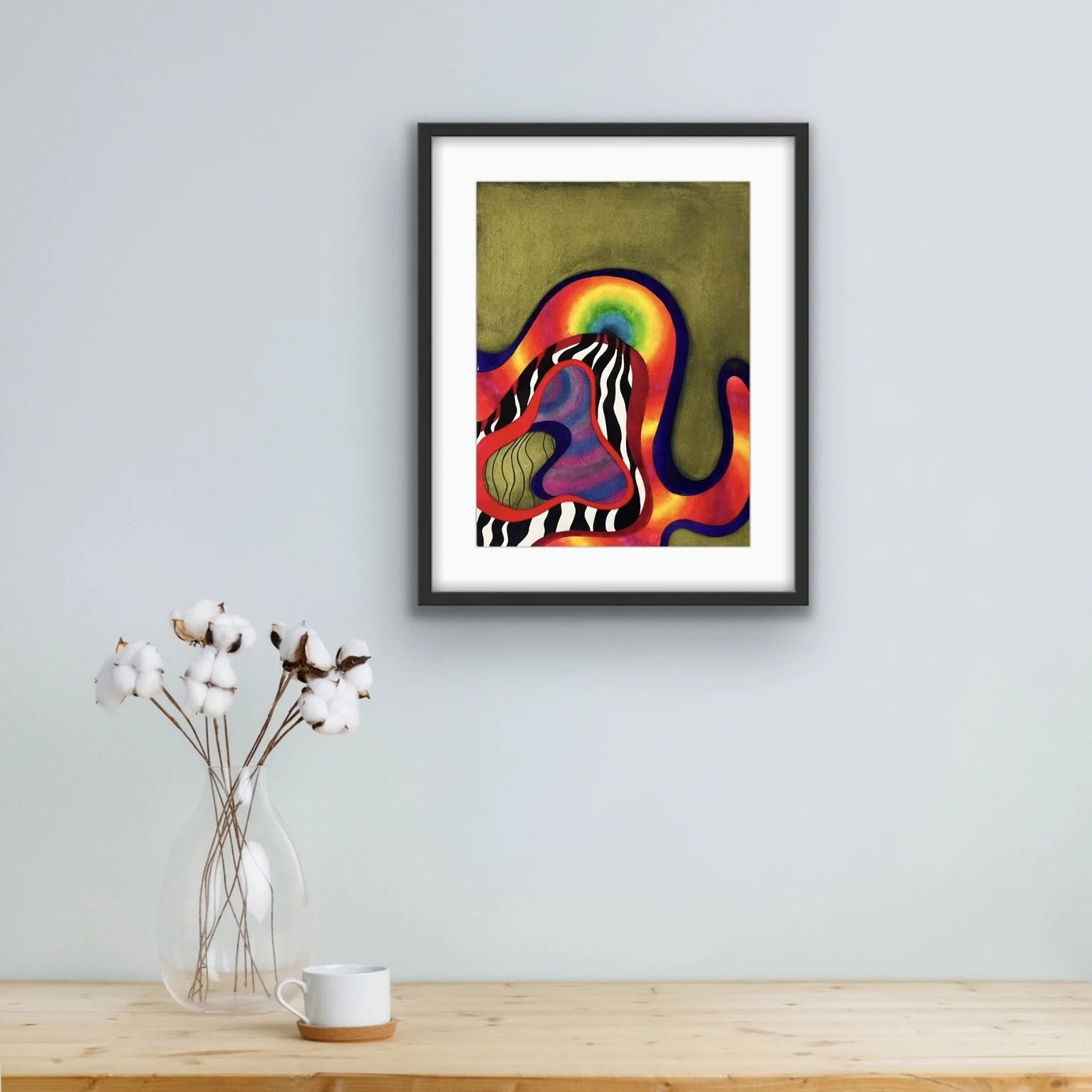 Britty Tough Watercolour Abstract in Situ.JPG