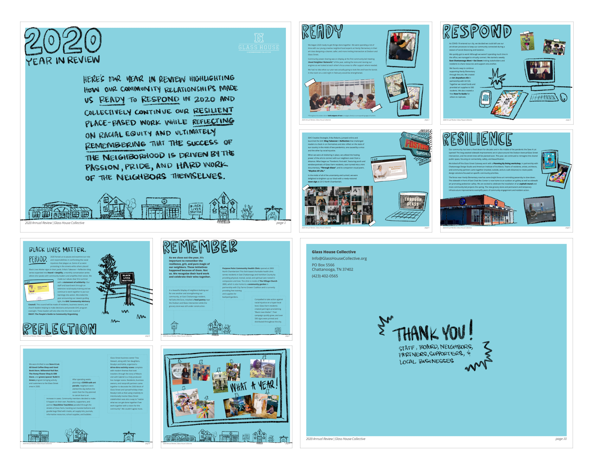 Grid of every page