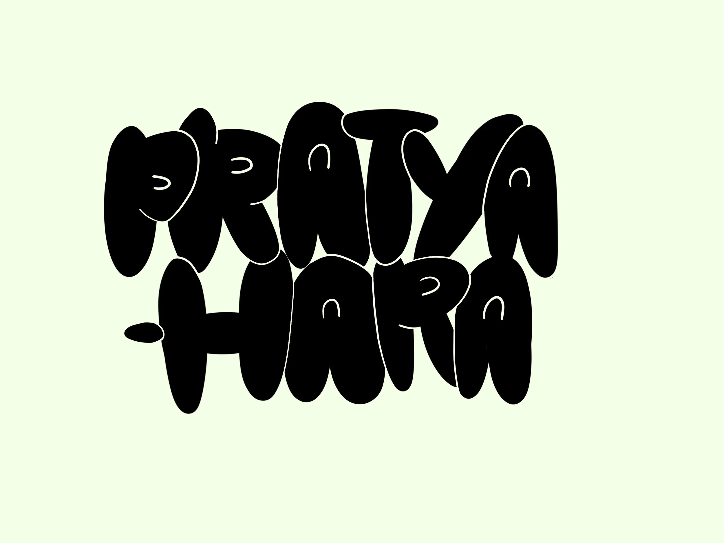 8 Limbs of Yoga Hand-drawn Typeface: Pratyahara